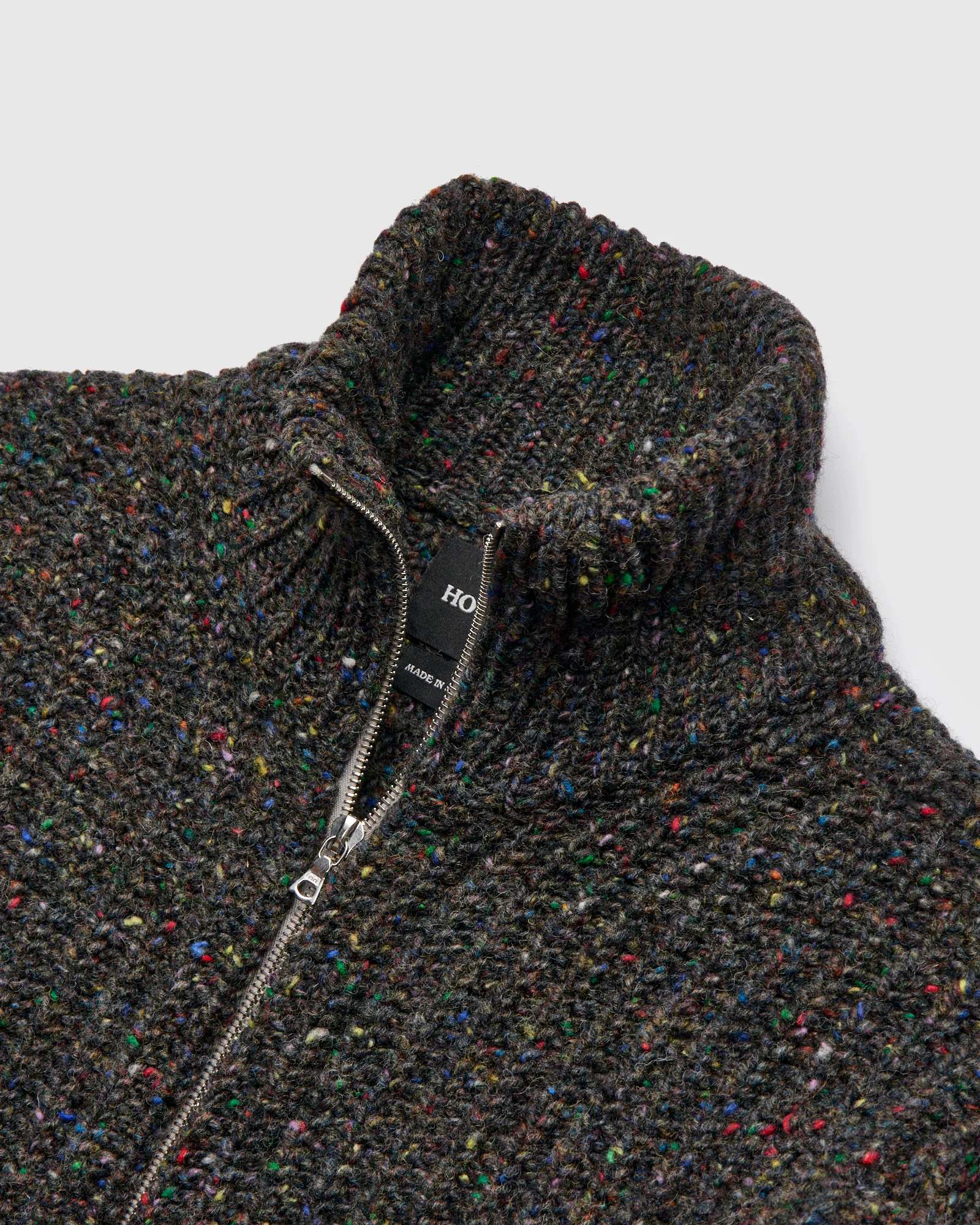 "Loose Ends" Wool Knit Cardigan in Astro - Image 4