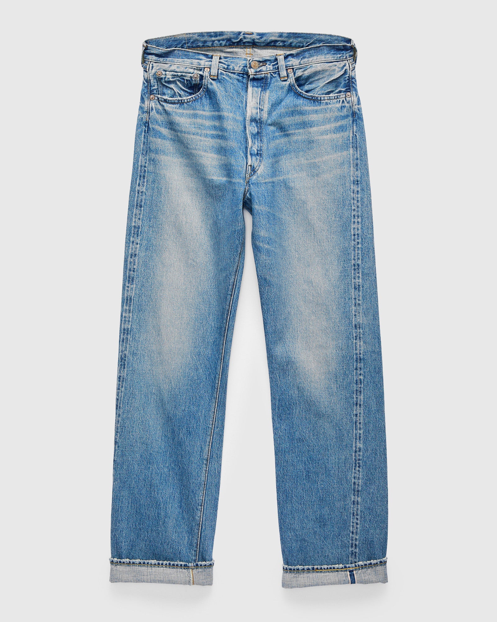 Lot. 001XX 13.25oz Light Wash Indigo Selvedge Denim - 1950s Straight Fit
