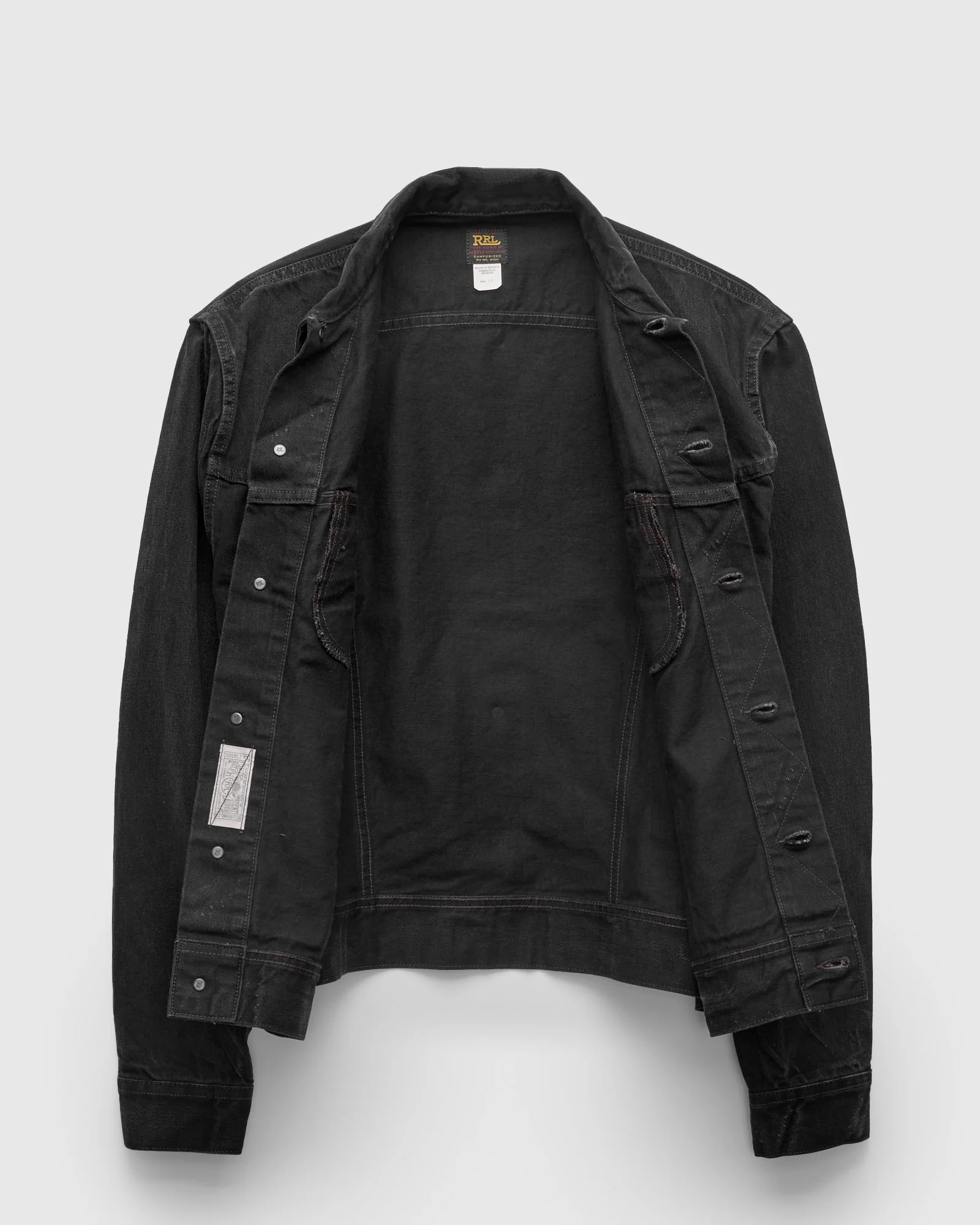 Lot 271 Denim Jacket in Washed Black - Image 3
