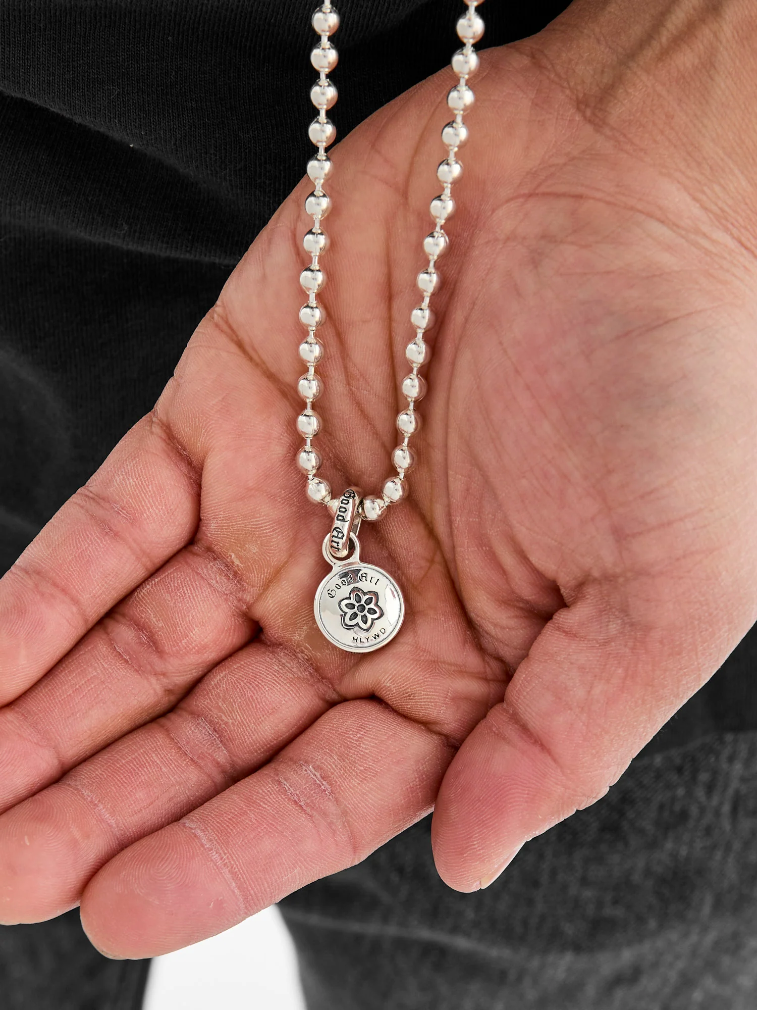 Lotus Pendant in Sterling Silver - Image 7
