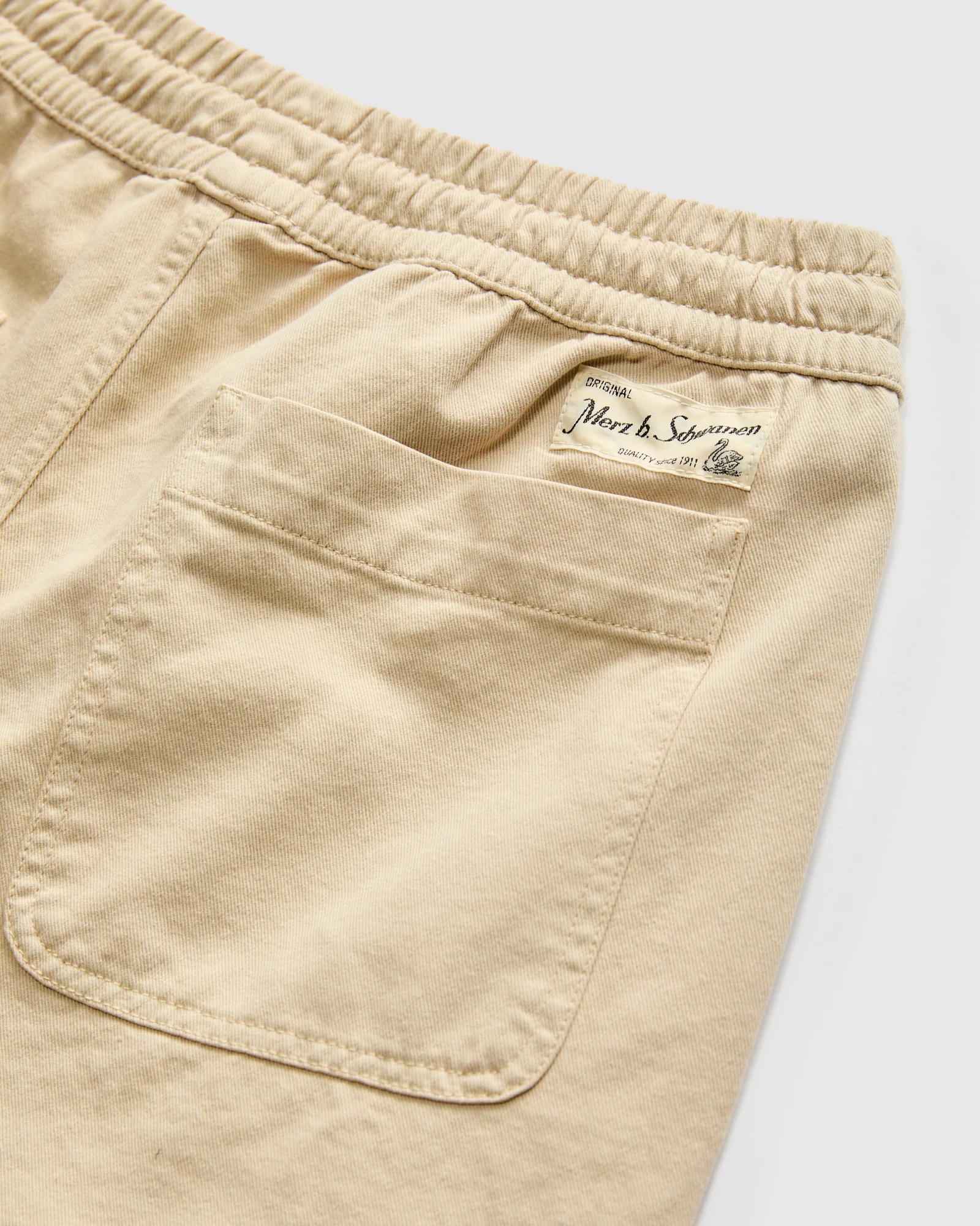 5" Lightweight Cotton Twill Shorts in Chalk - Image 4