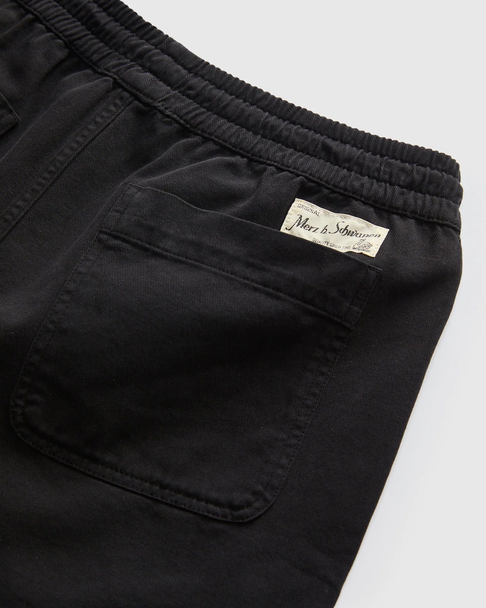 5" Lightweight Cotton Twill Shorts in Deep Black - Image 4