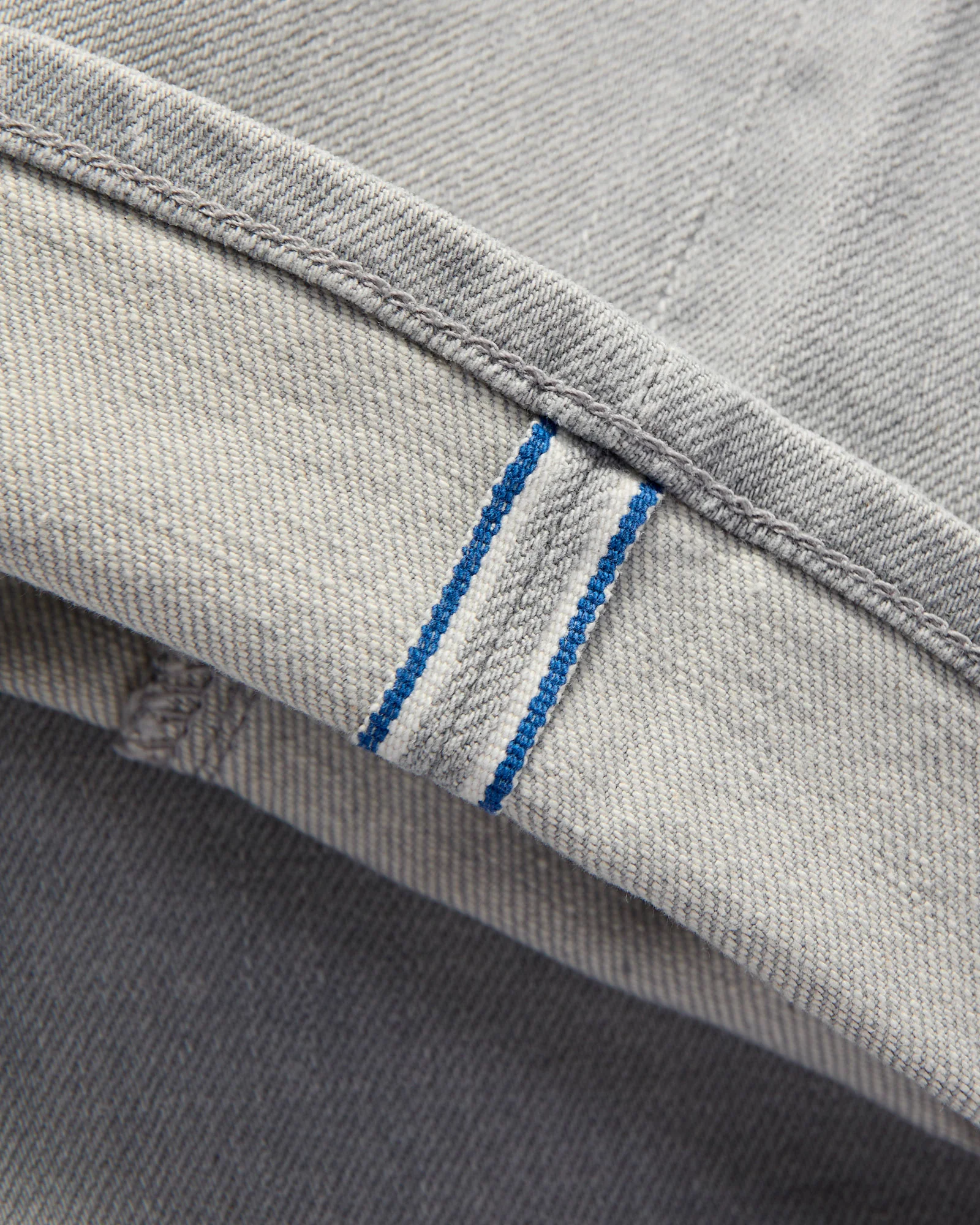 "Marble" 14oz Washed Grey Stretch Selvedge Denim - Pen Slim - Image 7