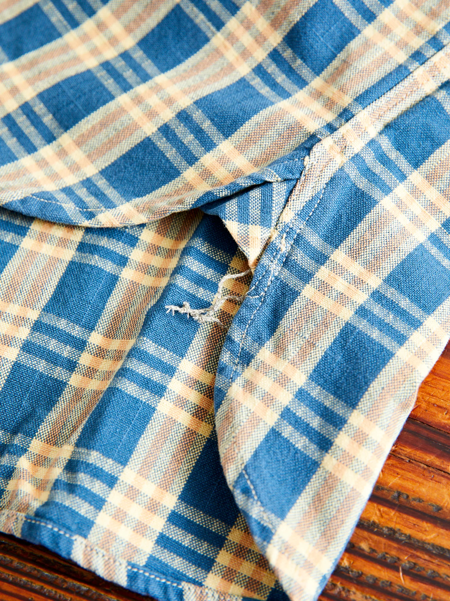 Matlock Plaid Workshirt in Blue Yellow - Image 7
