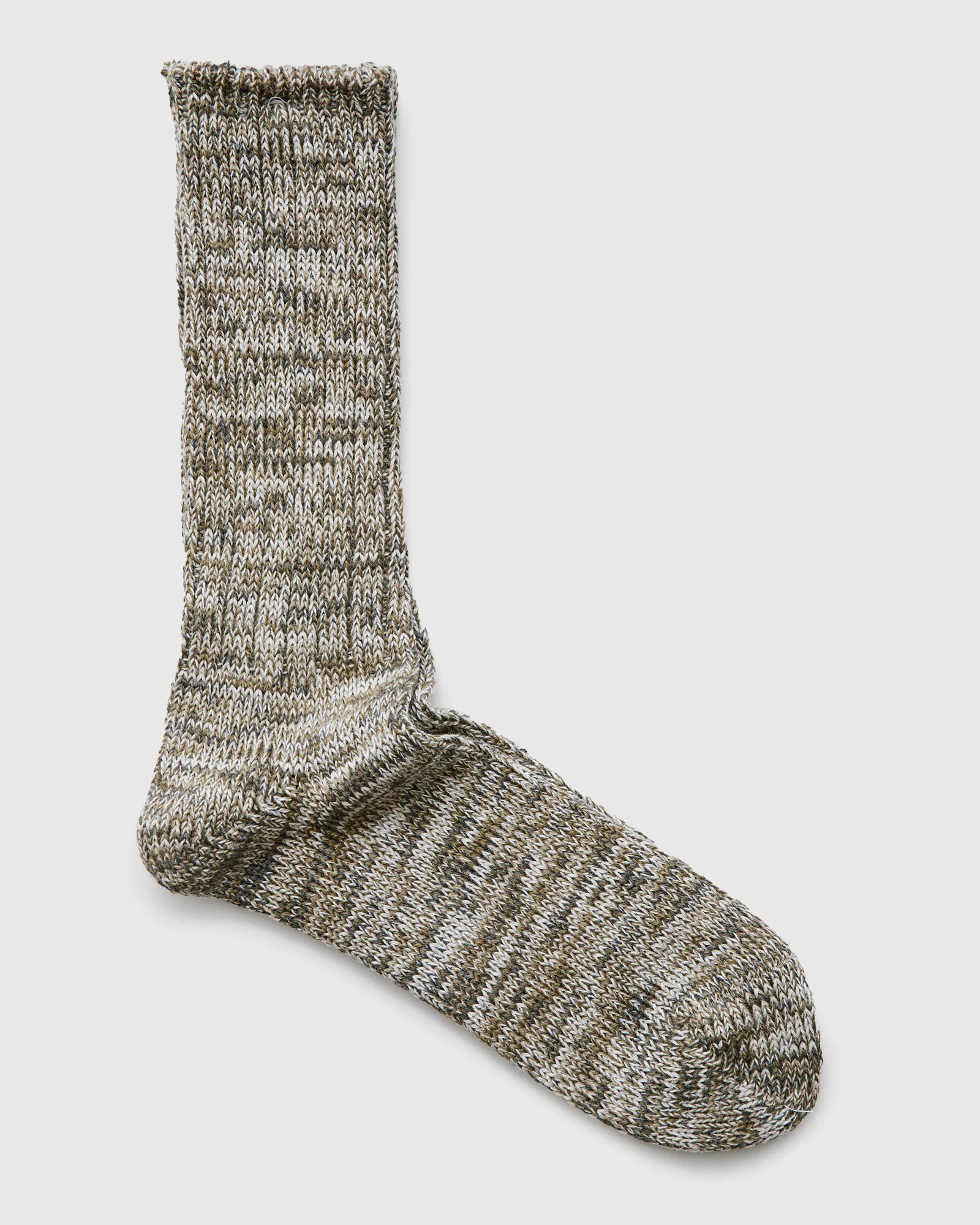 Melange Crew Sock in Lichen - Image 2