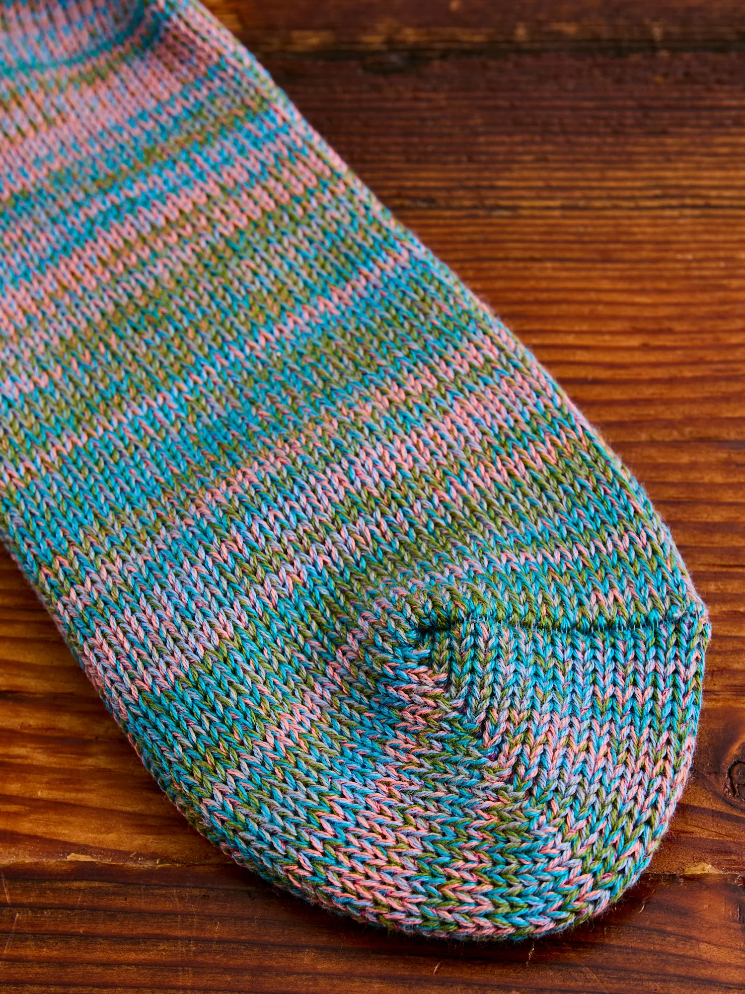 Melange Quarter Length Sock in Aqua Blue - Image 3