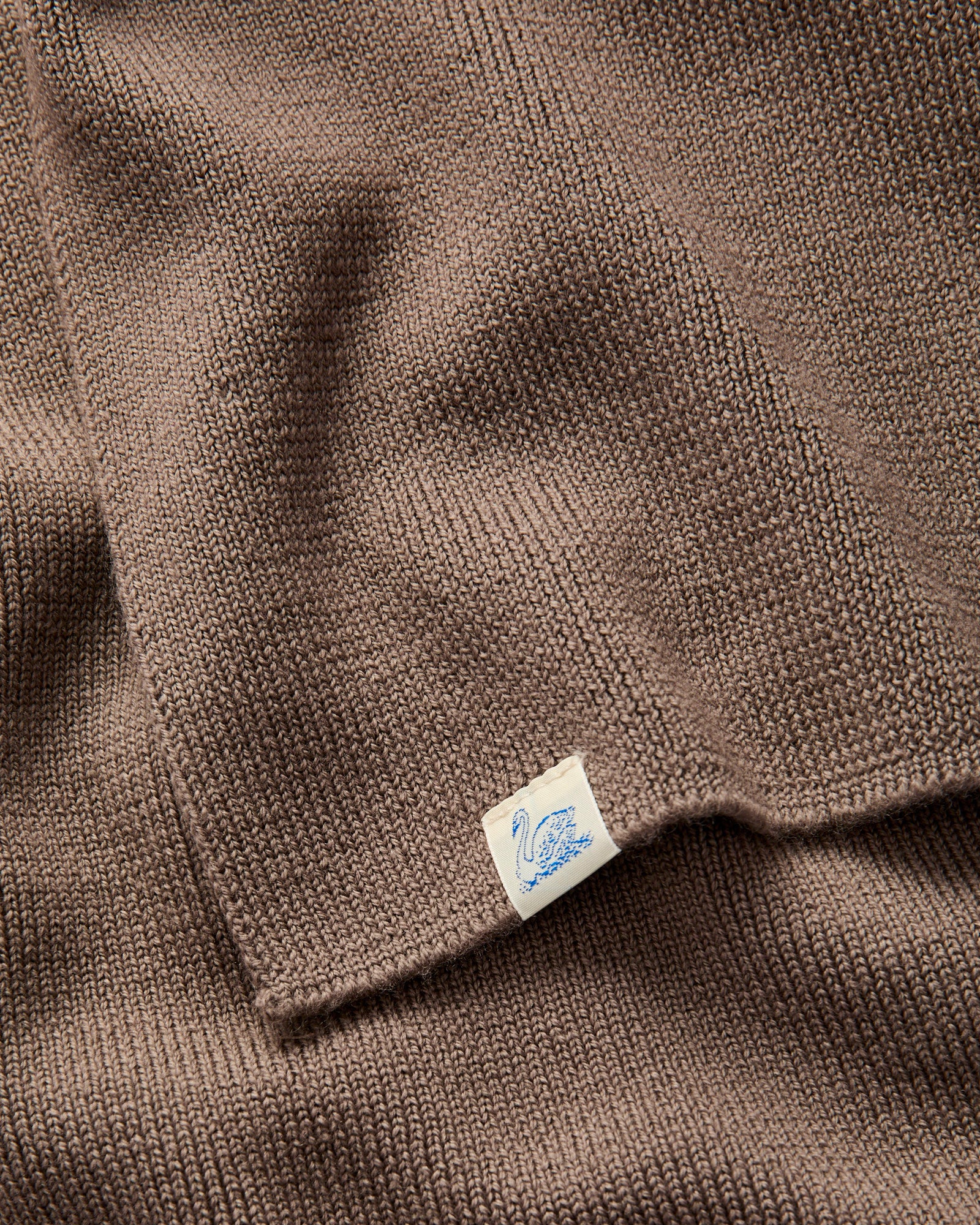 Merino Wool Classic Ribbed Scarf in Grain - Image 2