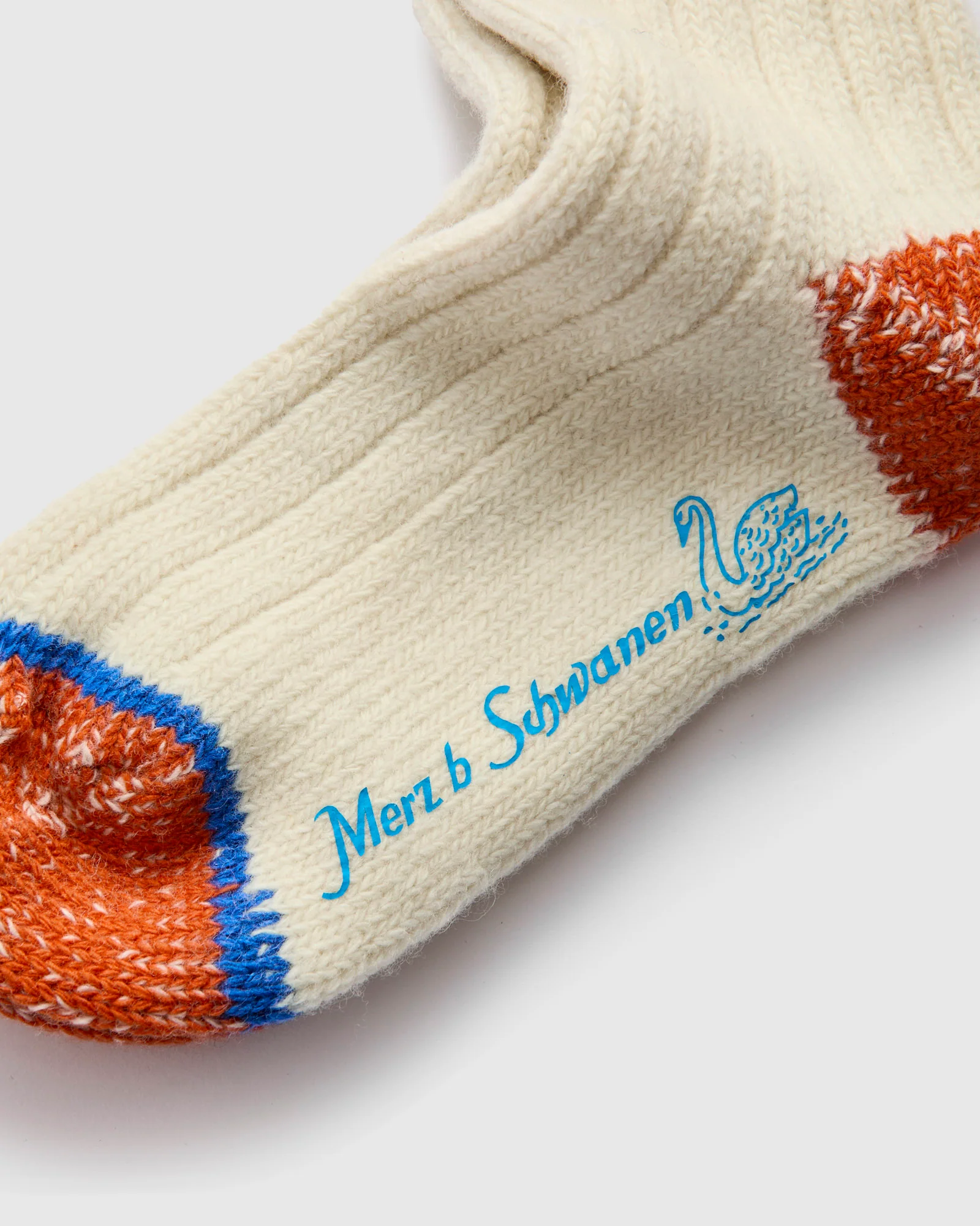 Merino Wool Stripe Socks in Natural/Black - Image 3
