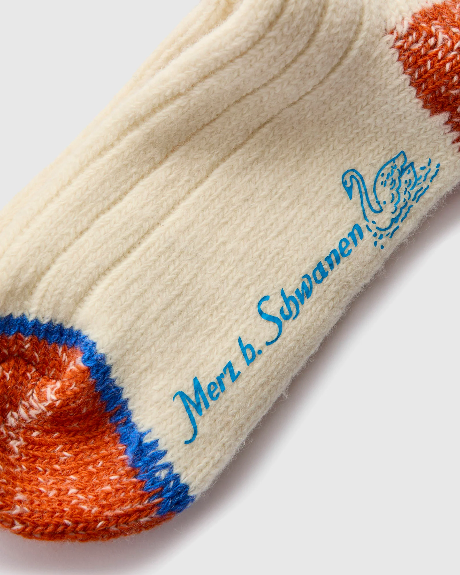 Merino Wool Stripe Socks in Natural/Ink - Image 3