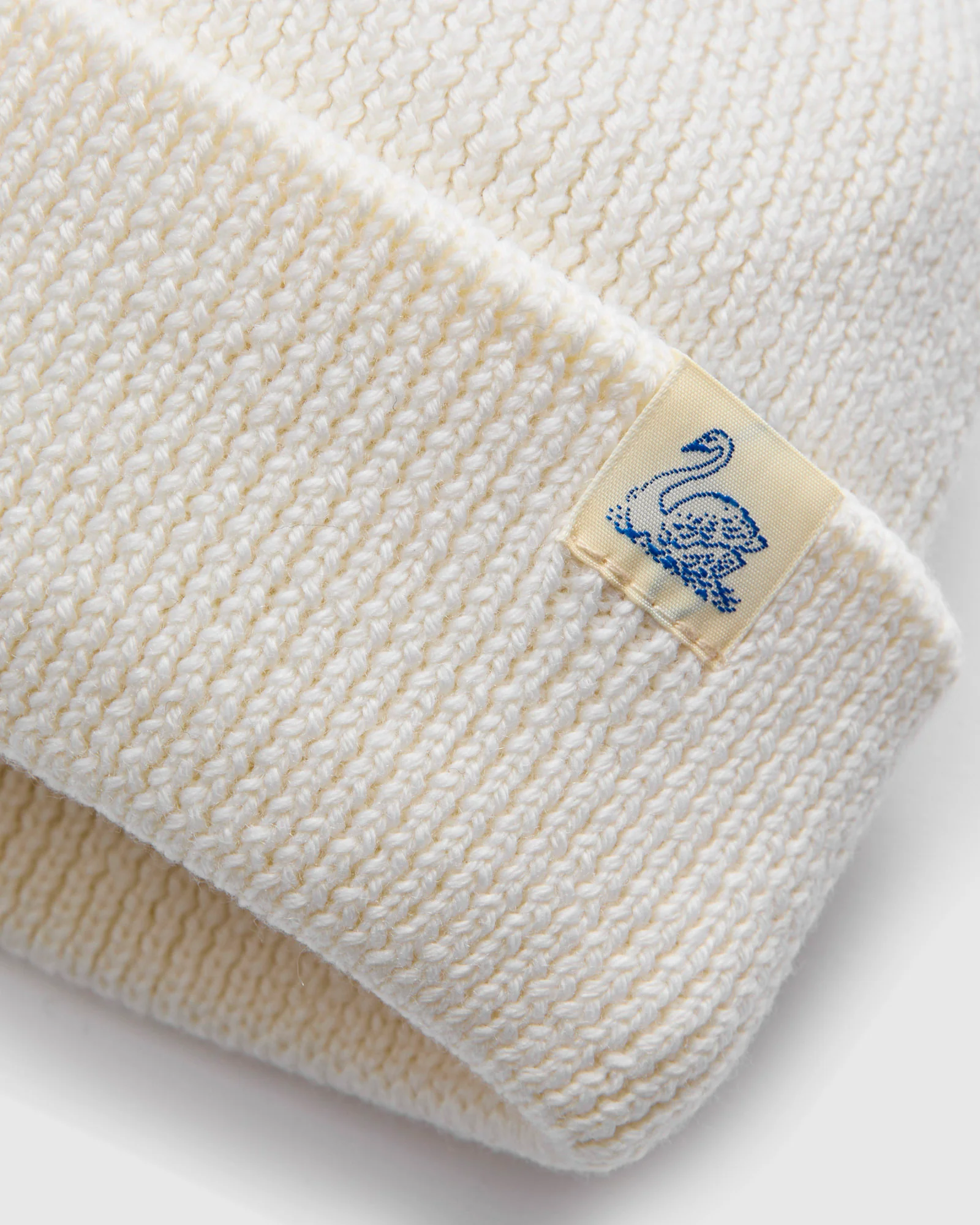 Merino Wool Ribbed Beanie in Nature - Image 2