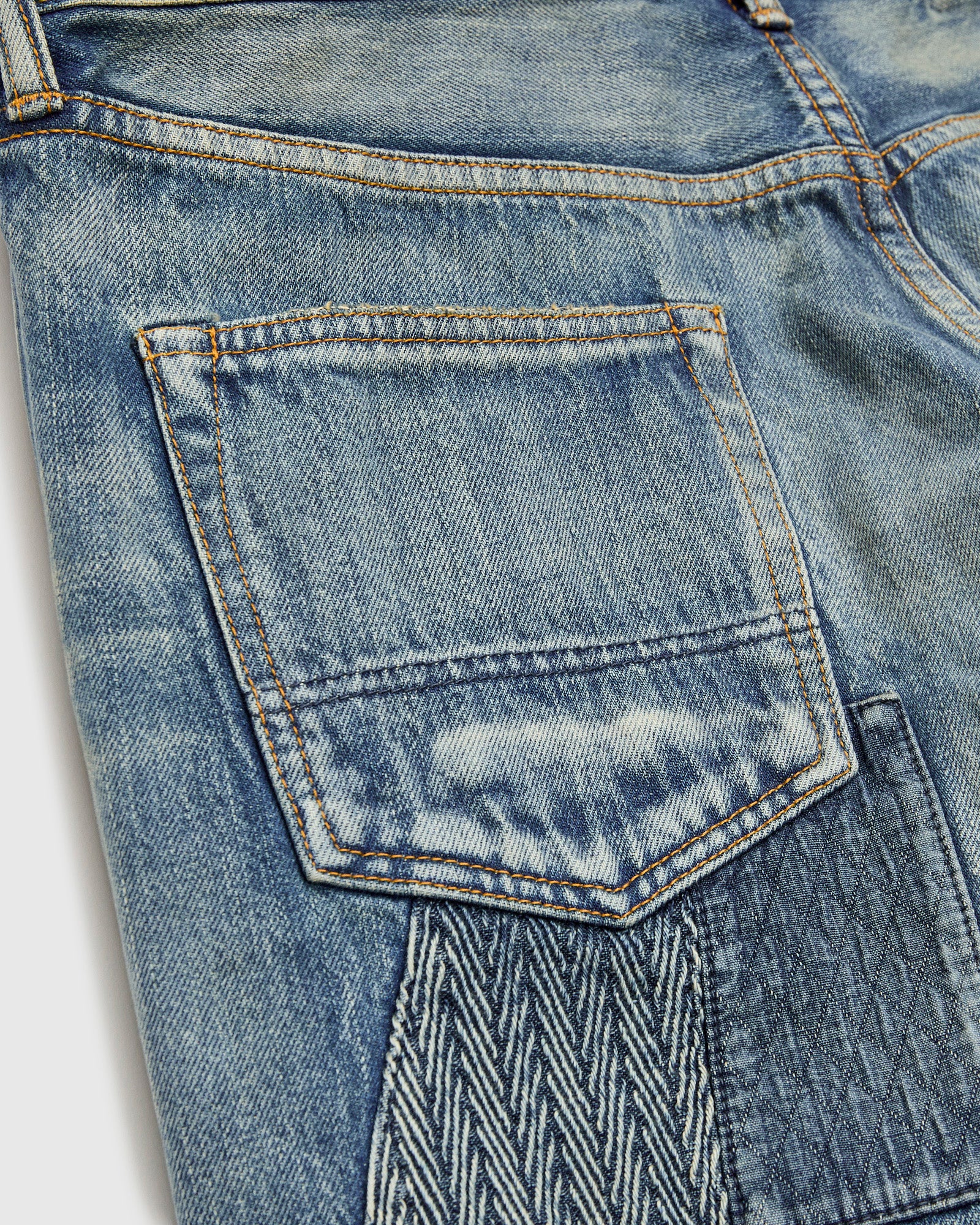 MG121 Boro Repair Selvedge Denim - Classic Straight Fit - Image 3