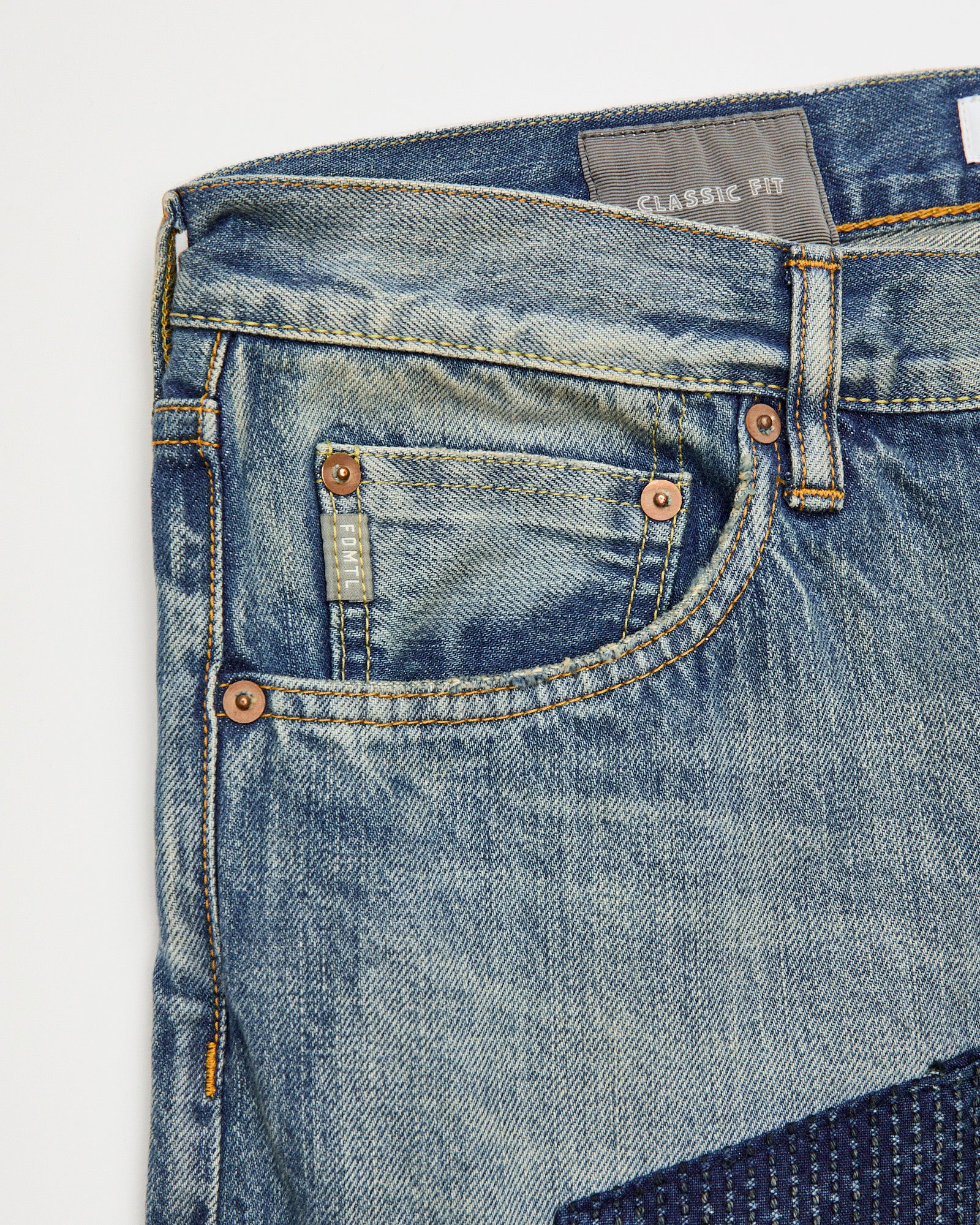 MG121 Boro Repair Selvedge Denim - Classic Straight Fit - Image 6
