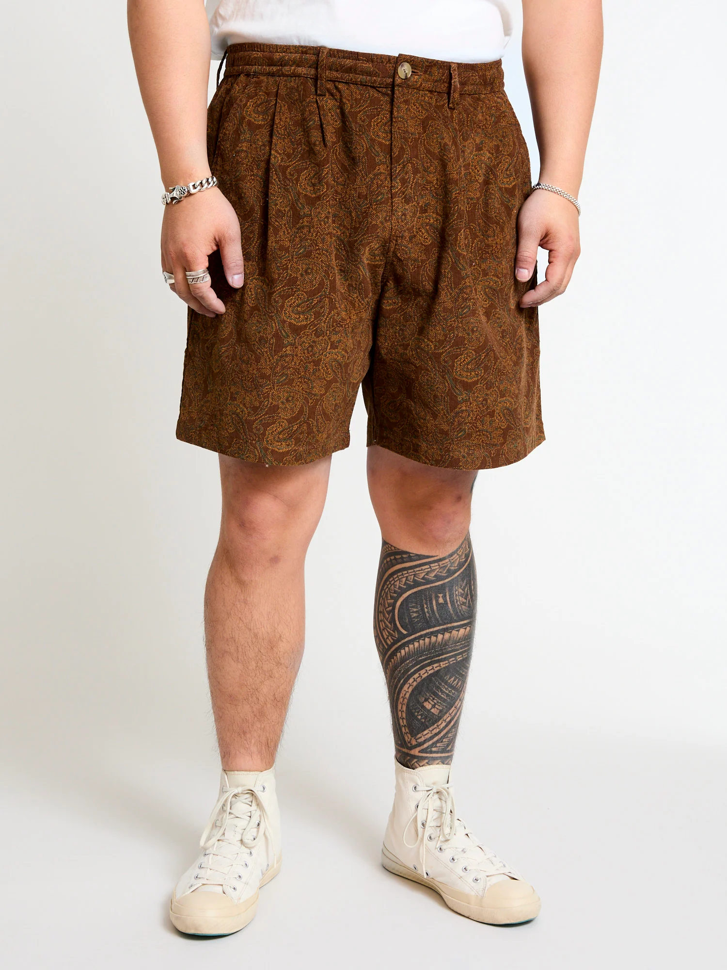 Mhor Shorts in Rust Paisley - Image 2