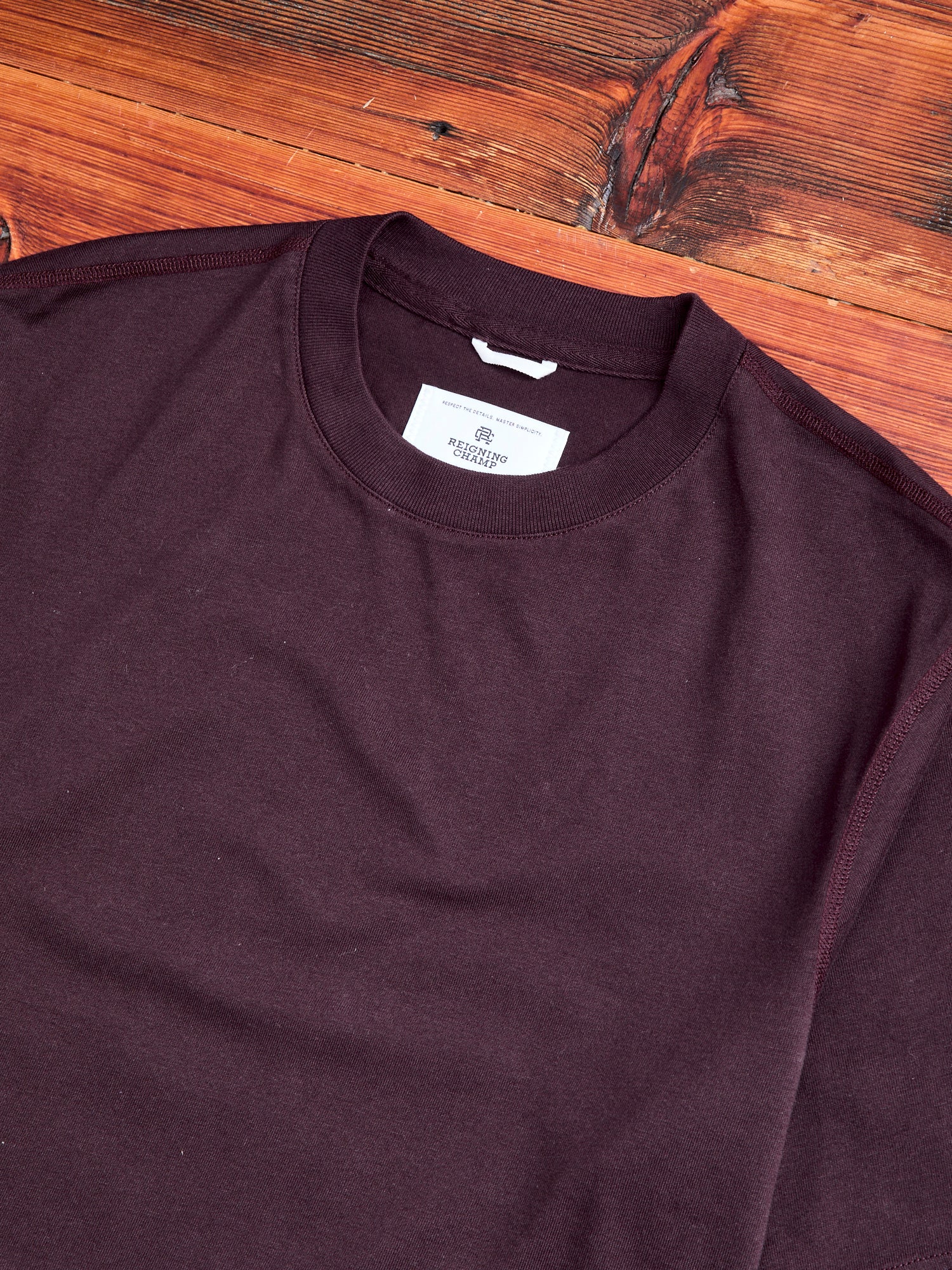 Midweight Classic T-Shirt in Oxblood - Image 3