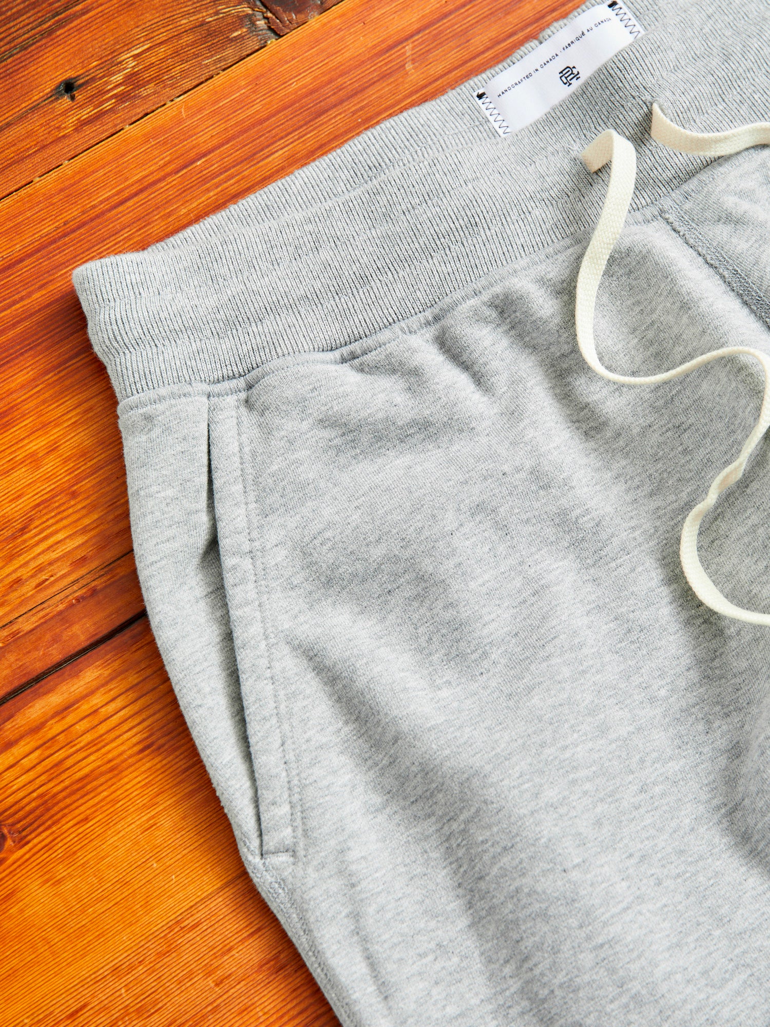 Midweight Terry Cuffed Sweatpant in Heather Grey - Image 3