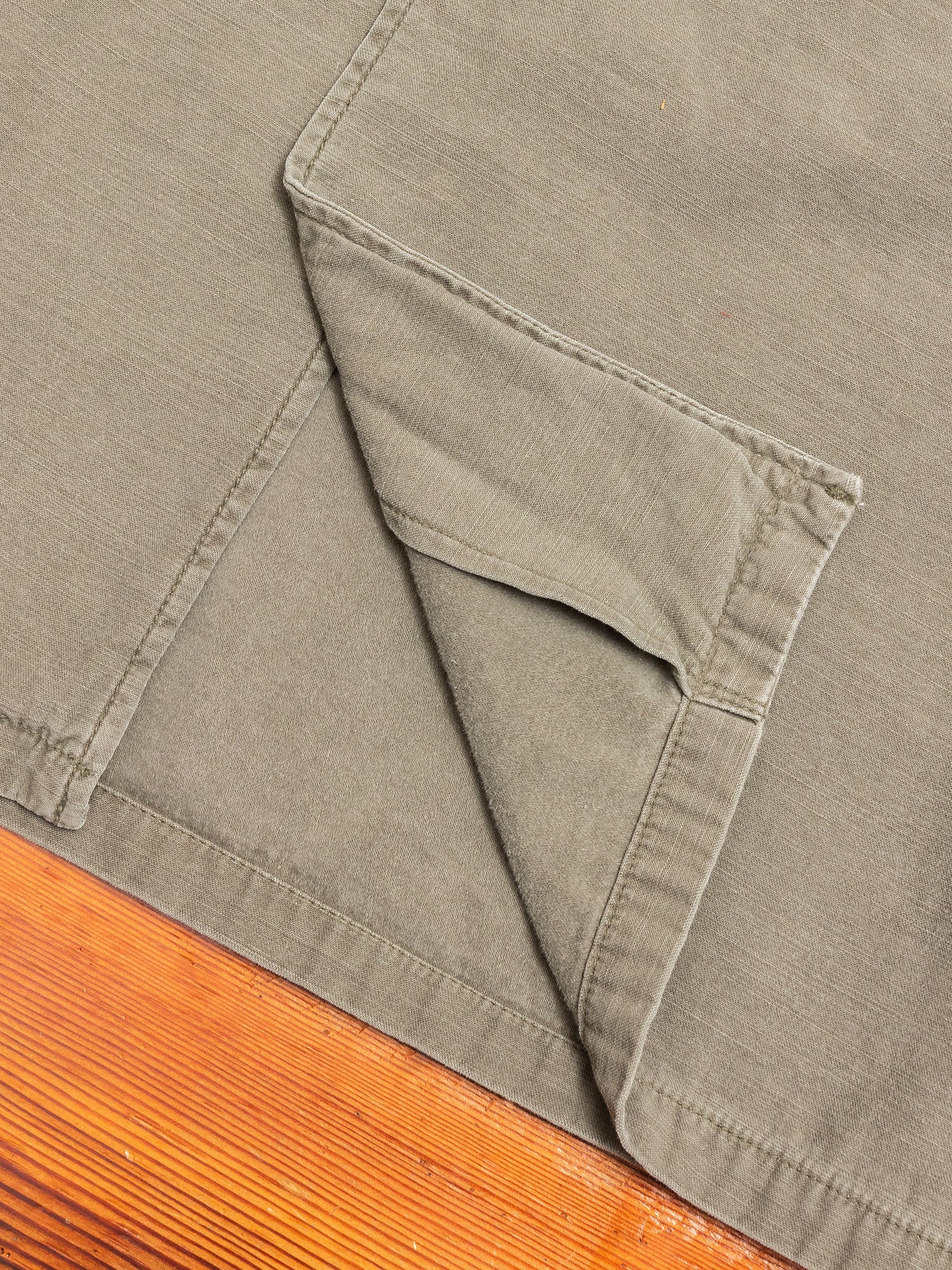 Military Flower Stud Shirt in Khaki - Image 7