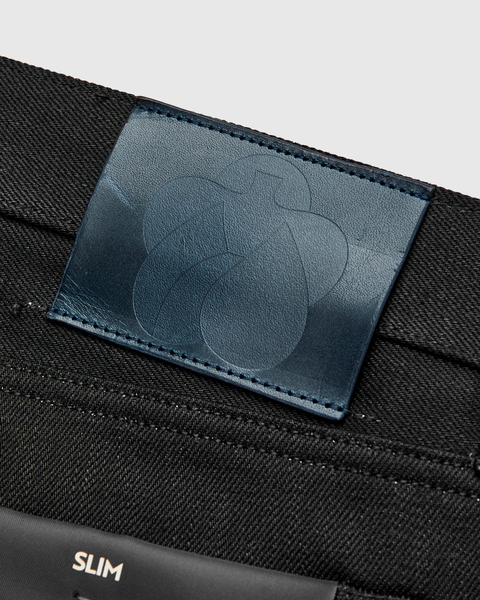 MMJZ1300 "Standard" 14.7oz Black Selvedge Denim - Slim Fit - Image 6