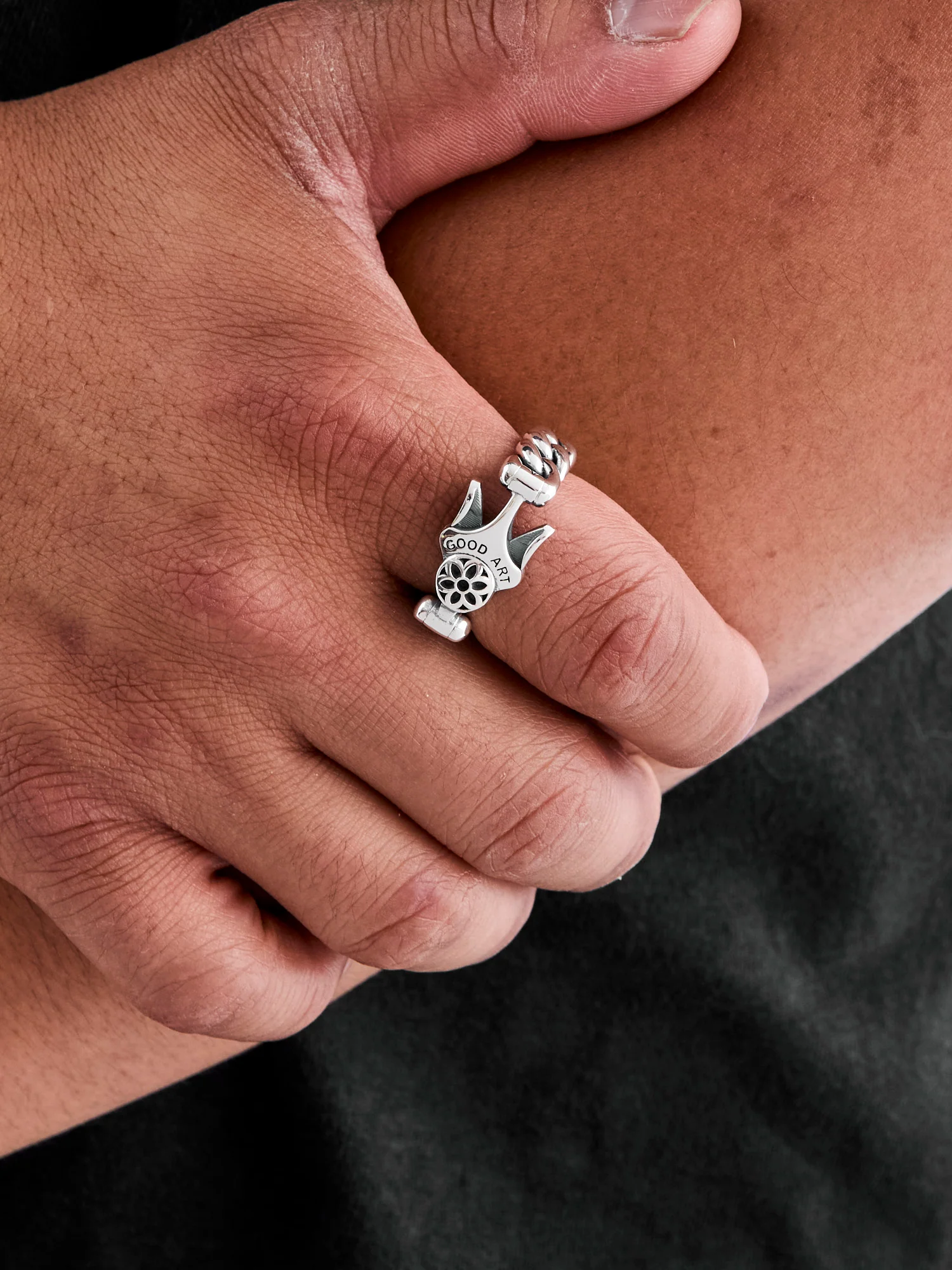 Model 10 Ring A in Sterling Sliver - Image 2