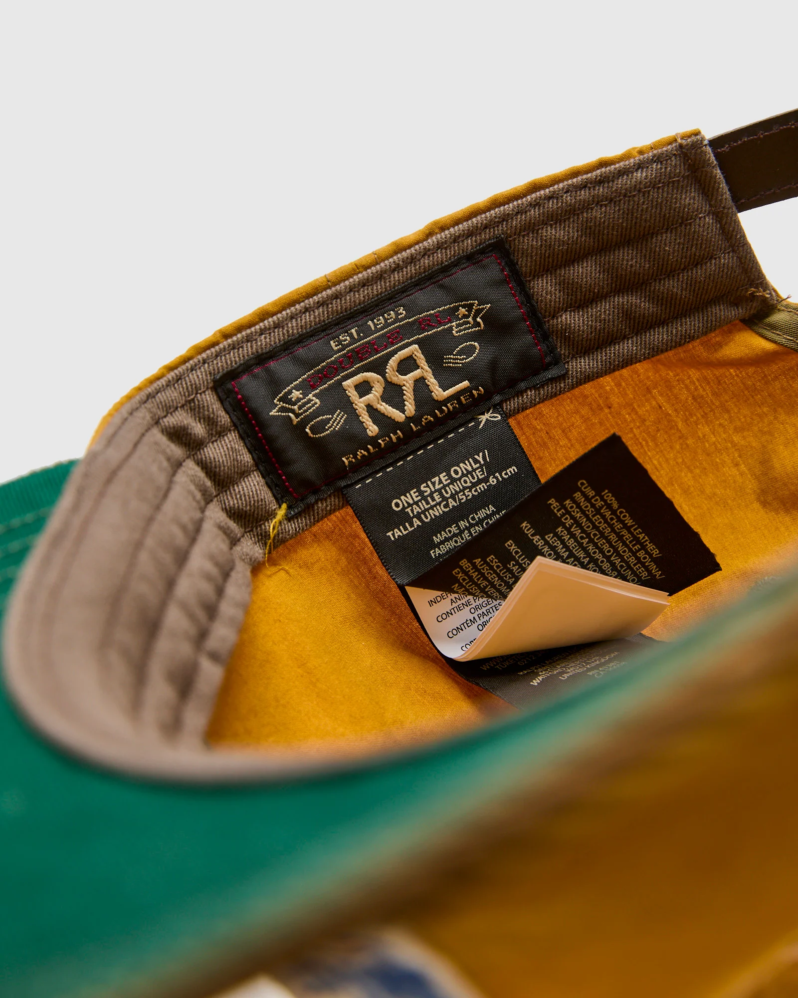 Mountaineering Oil Cloth Sportsman Cap in Mustard - Image 5