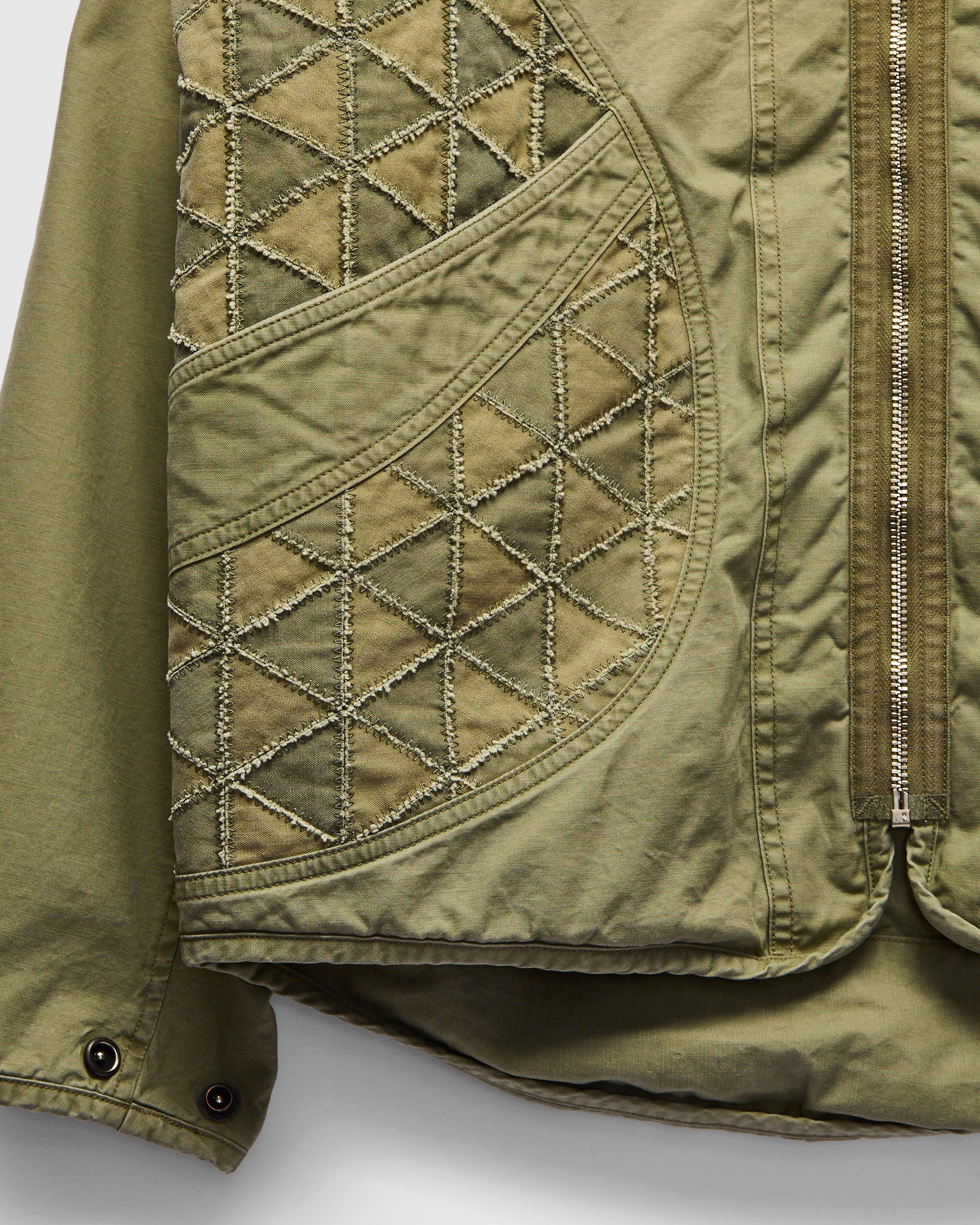MSP-4050 Tsugihagi Haori Jacket in Olive - Image 6