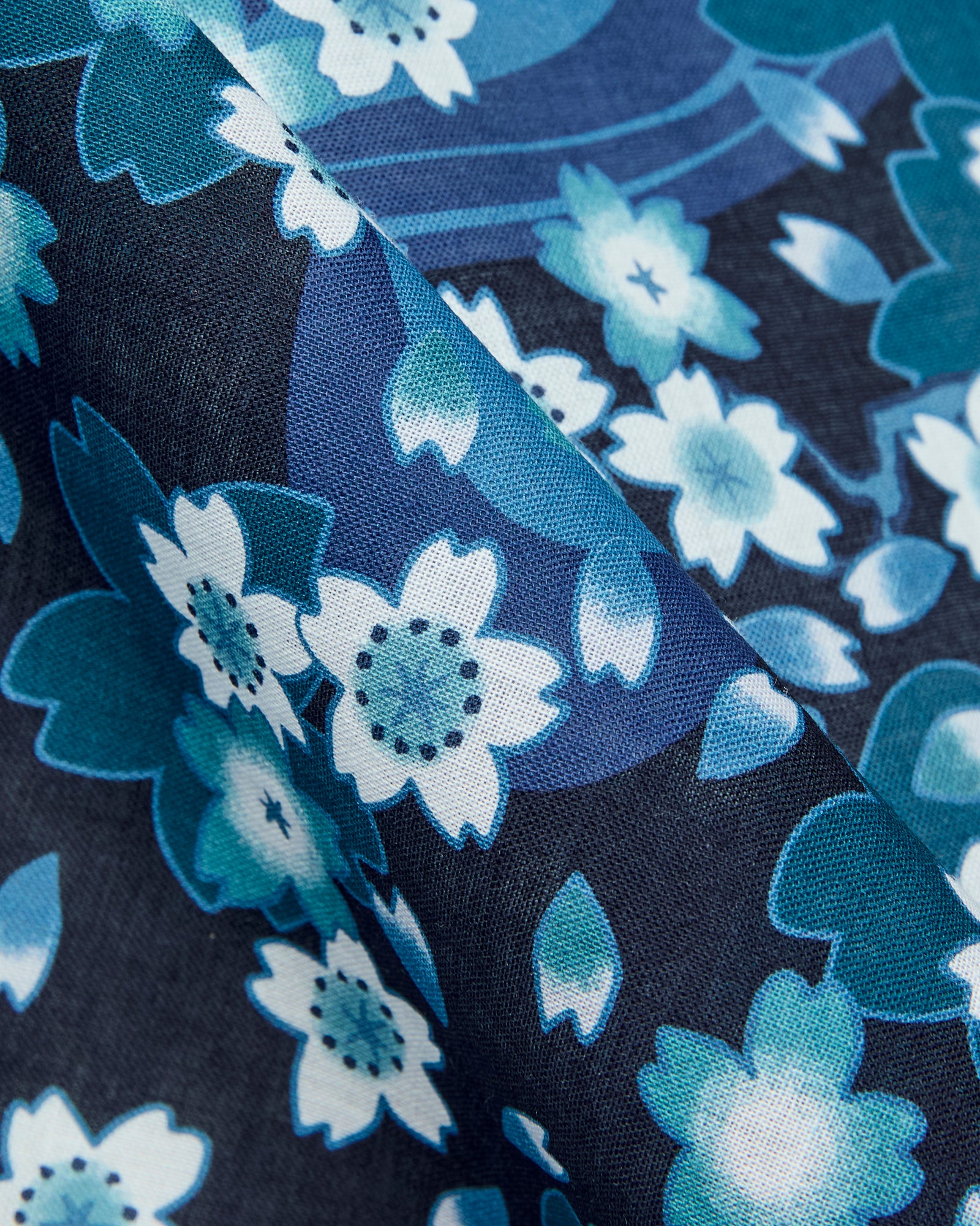 "Nagare-Sakura" Bandanna in Dark Navy - Image 3