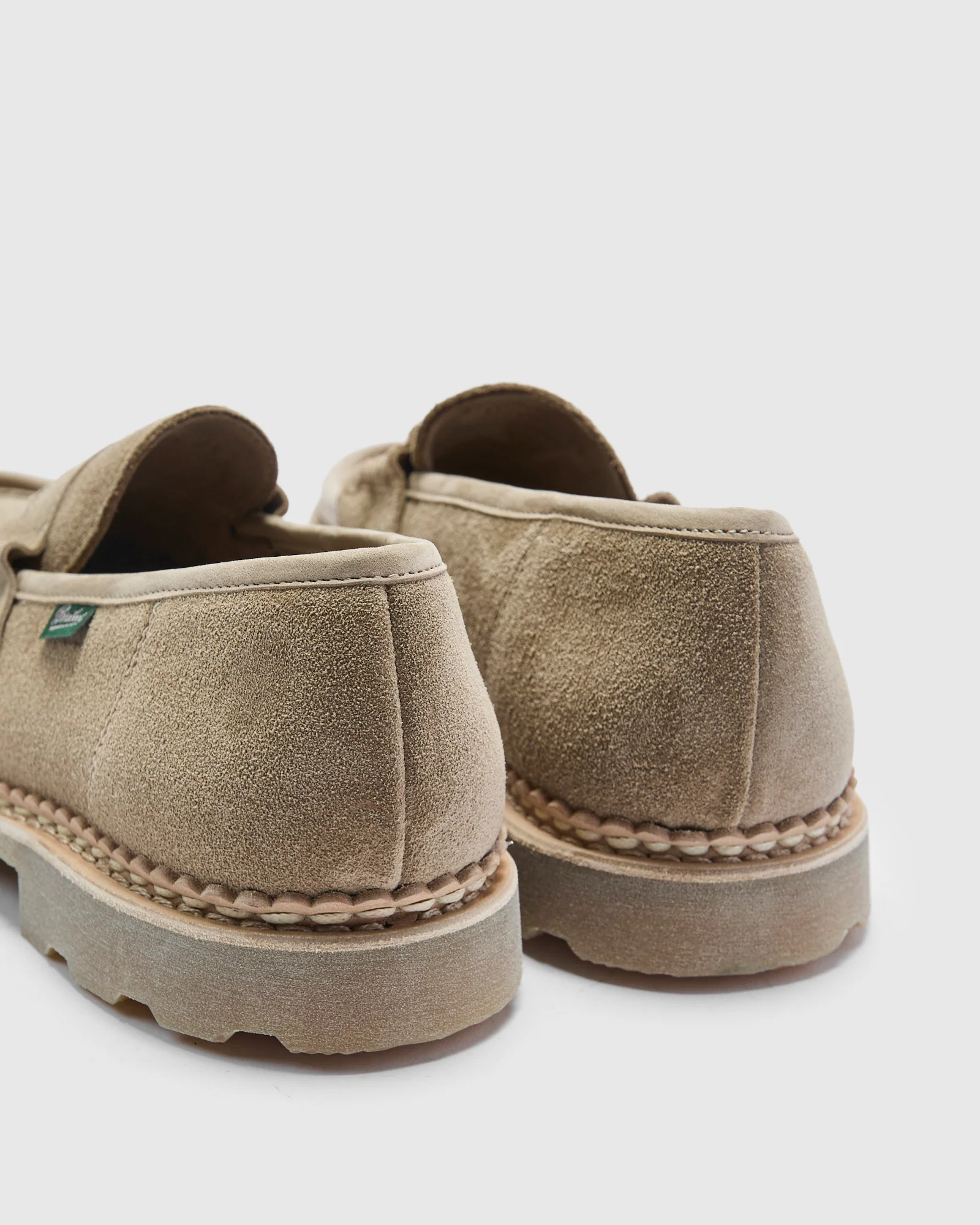 Nantes Marche Penny Loafers in Velours Sand - Image 6