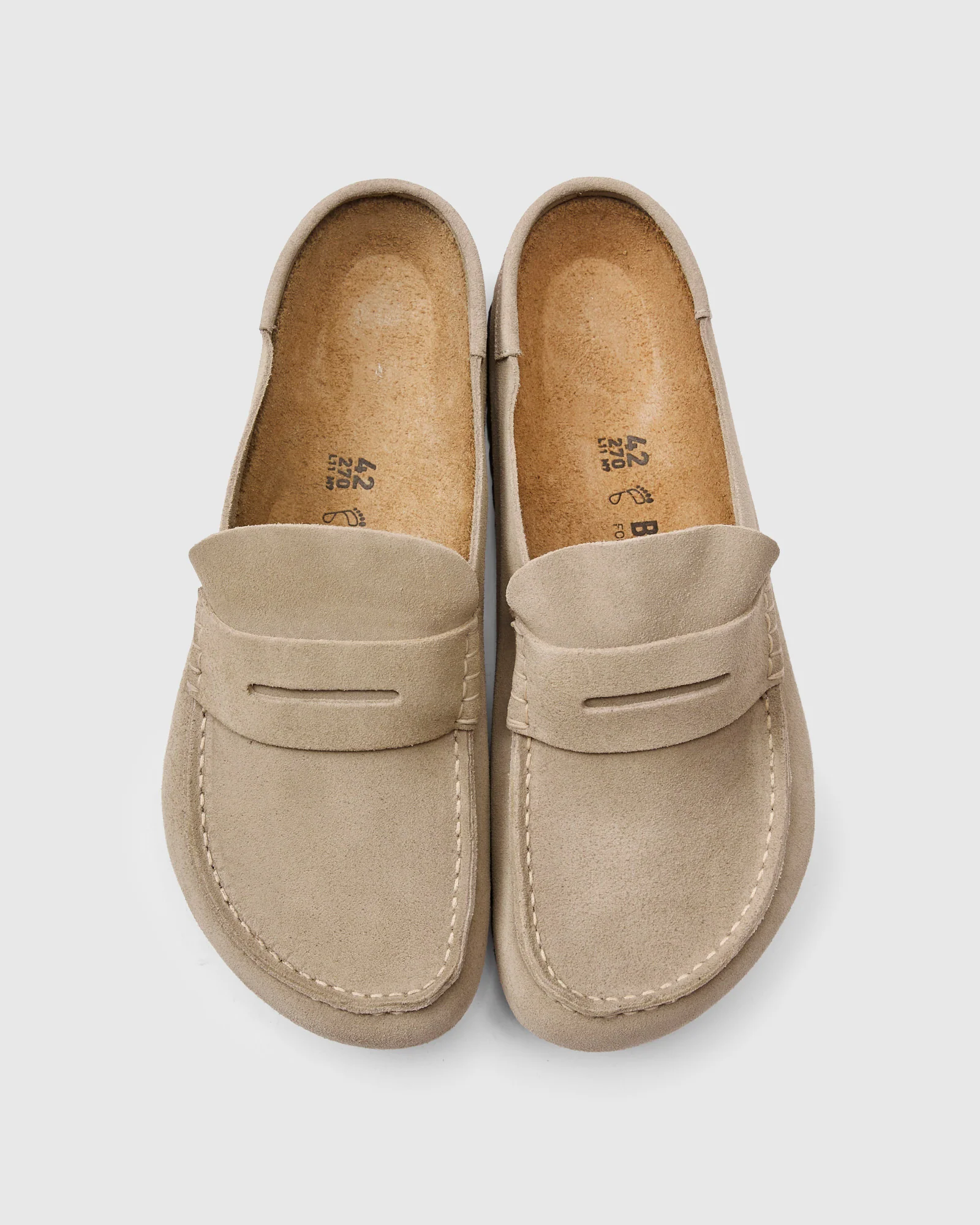 Naples Wrapped Clog in Taupe Suede - Image 5