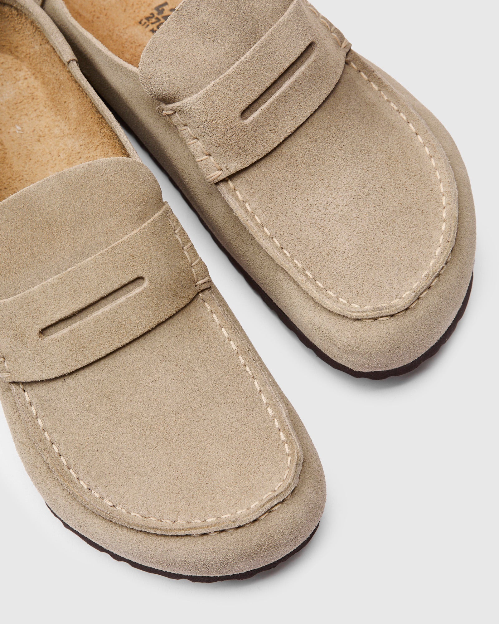 Naples Wrapped Clog in Taupe Suede - Image 6