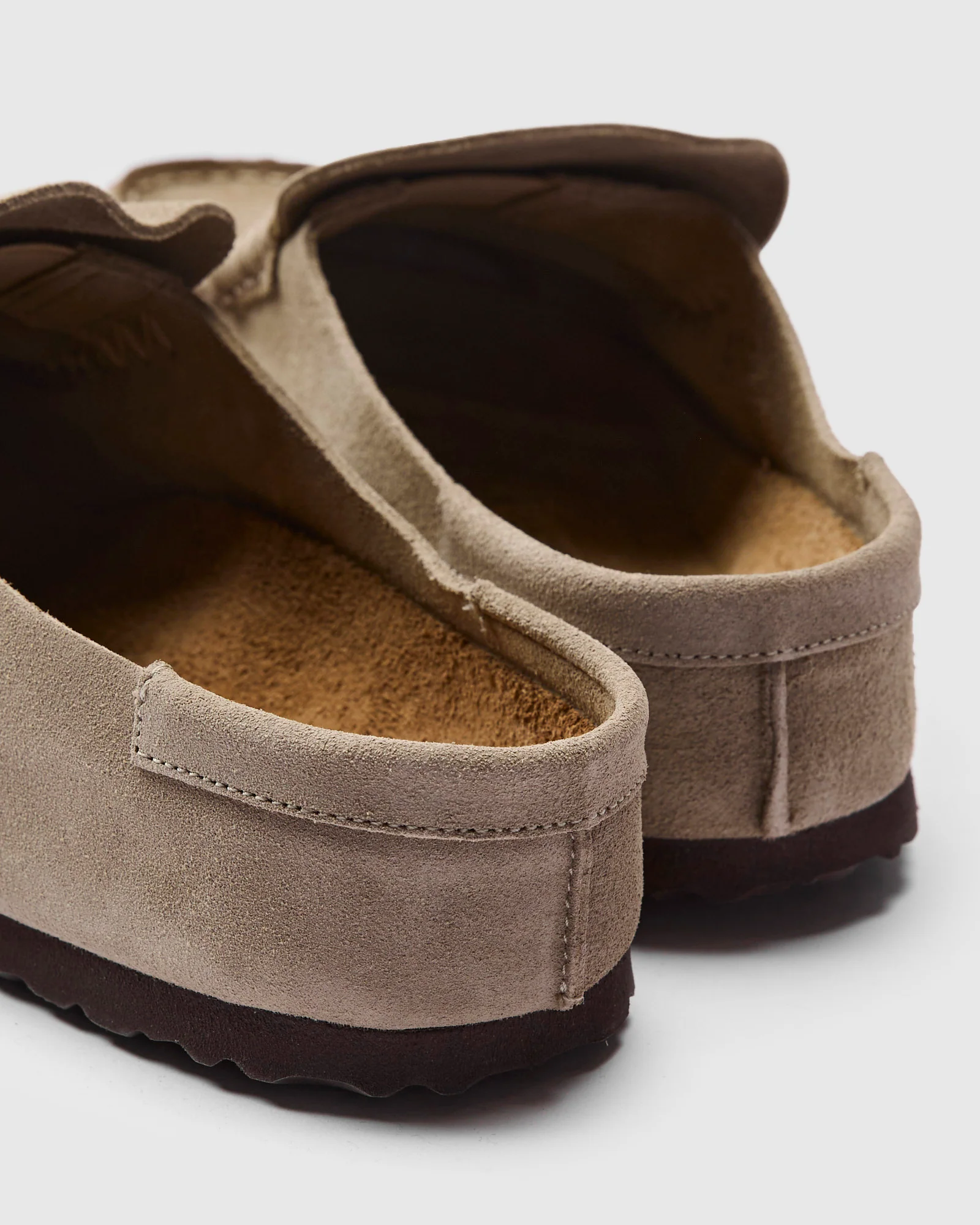 Naples Wrapped Clog in Taupe Suede - Image 7