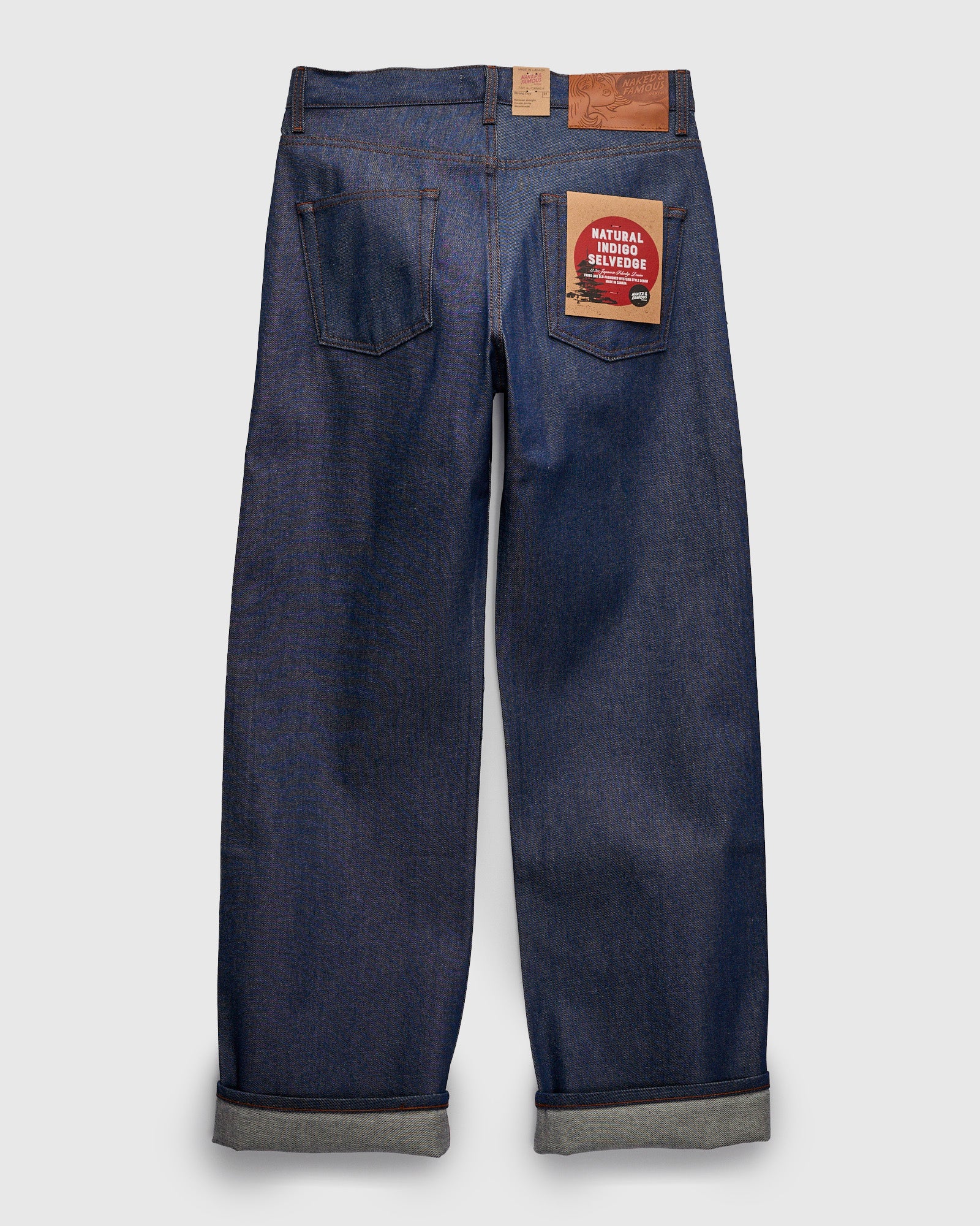 "Natural Indigo Selvedge" 12.5oz Selvedge Denim - Strong Guy Fit - Image 3