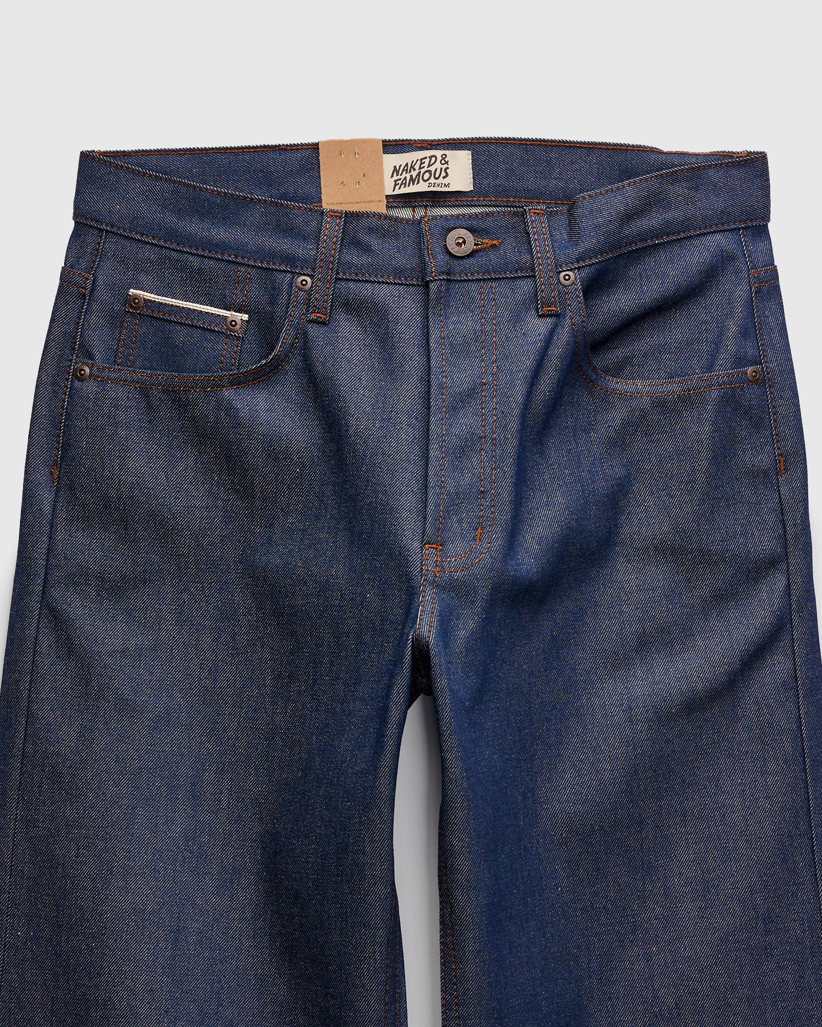 "Natural Indigo Selvedge" 12.5oz Selvedge Denim - Strong Guy Fit - Image 5