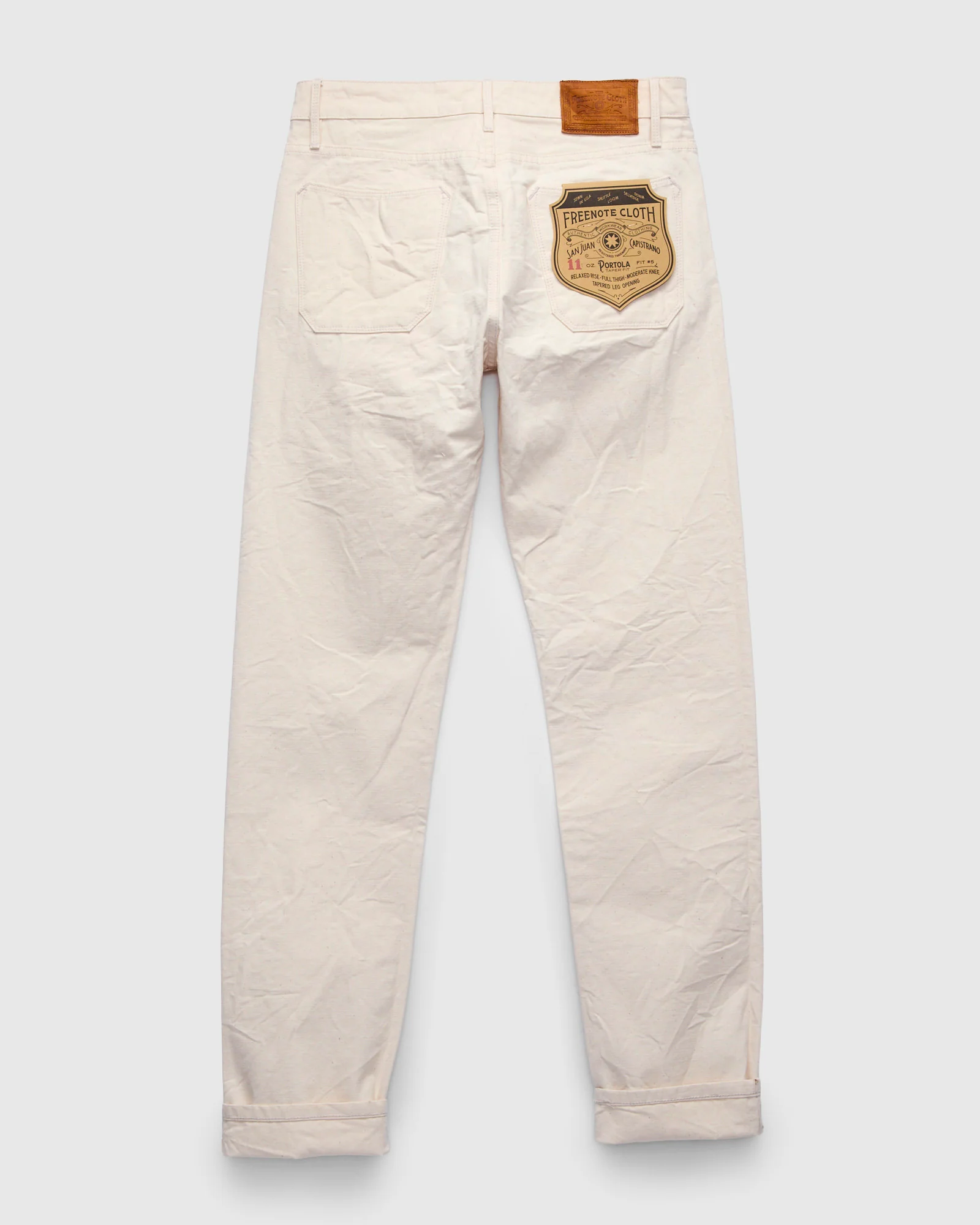 "Natural Rinsed Portola" 11oz Selvedge Canvas Pant - Tapered Fit - Image 3