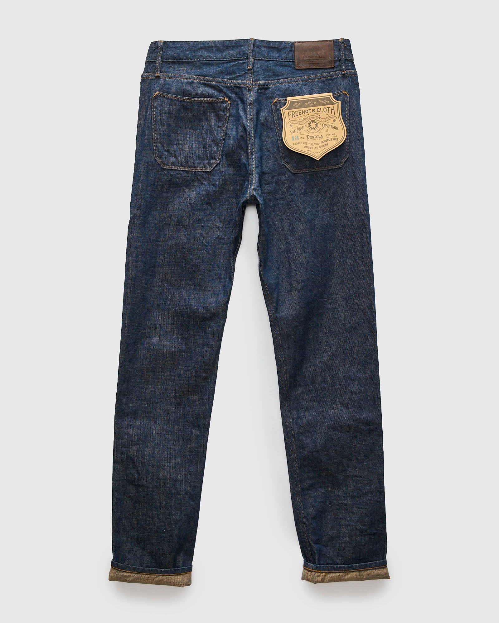 "Natural Rinsed Indigo Portola" 13oz Selvedge Denim - Tapered Fit - Image 3
