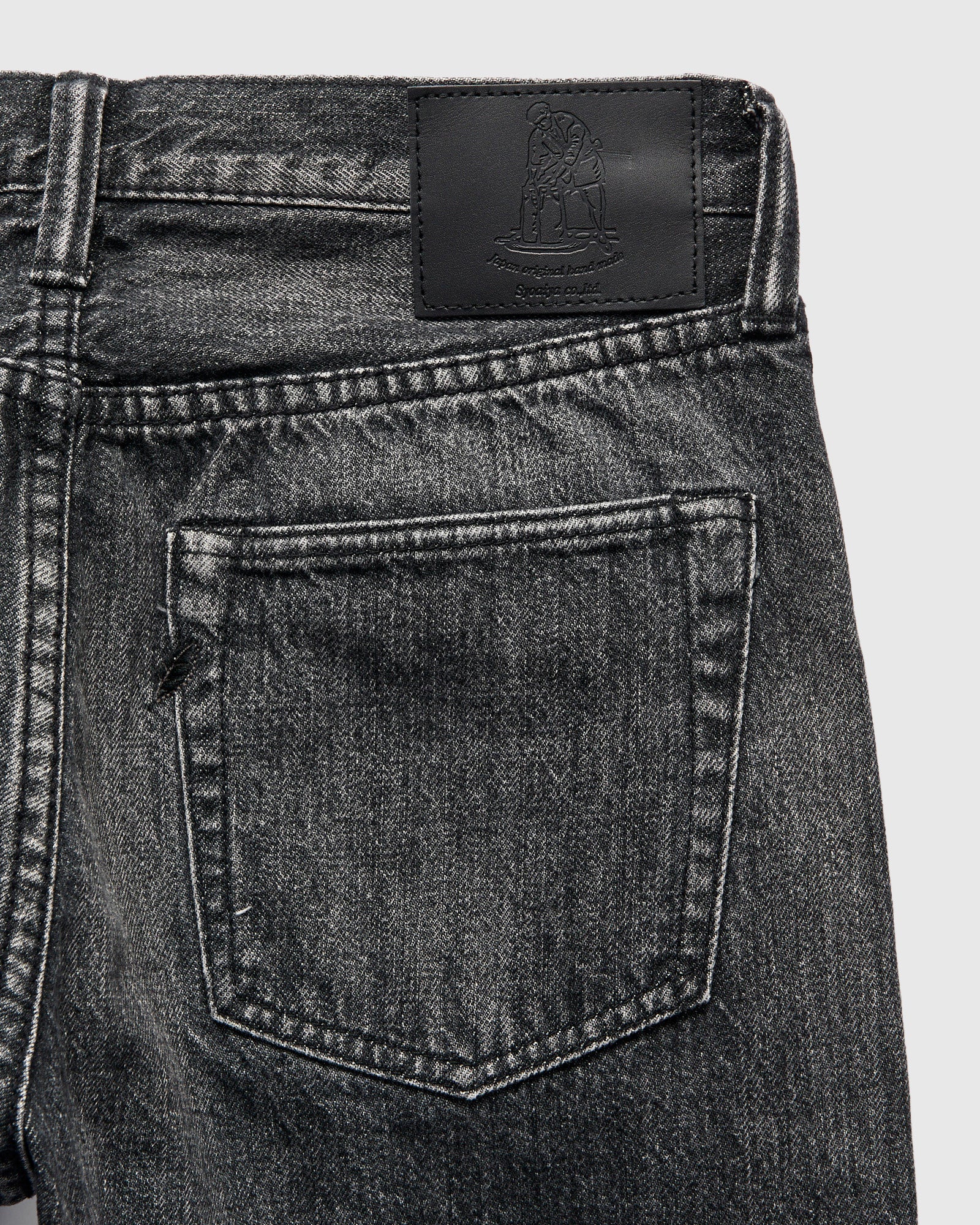 "Natural Used Black" 14oz Washed Selvedge Denim - Relaxed Tapered Fit - Image 3