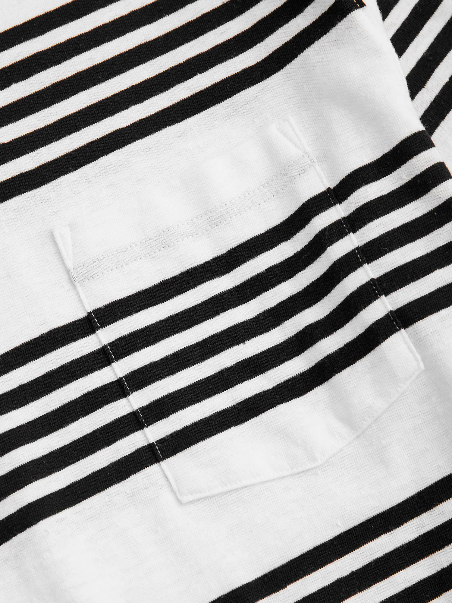 Nep Stripe Pocket T-Shirt in White - Image 4