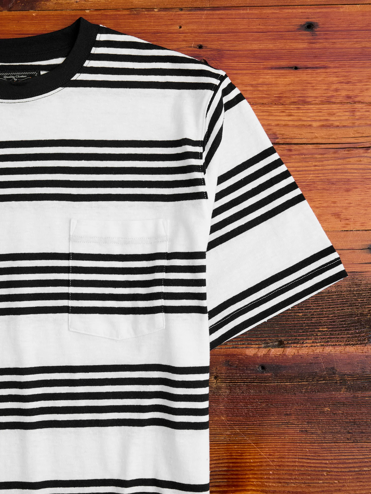 Nep Stripe Pocket T-Shirt in White - Image 5