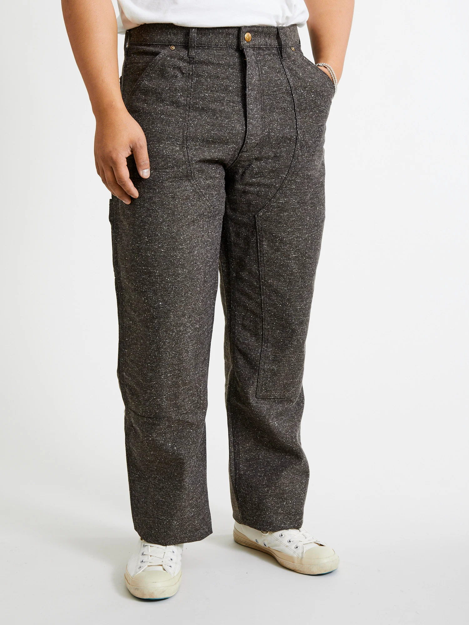 Nep Twill Carpenter Pants in Brown - Image 2