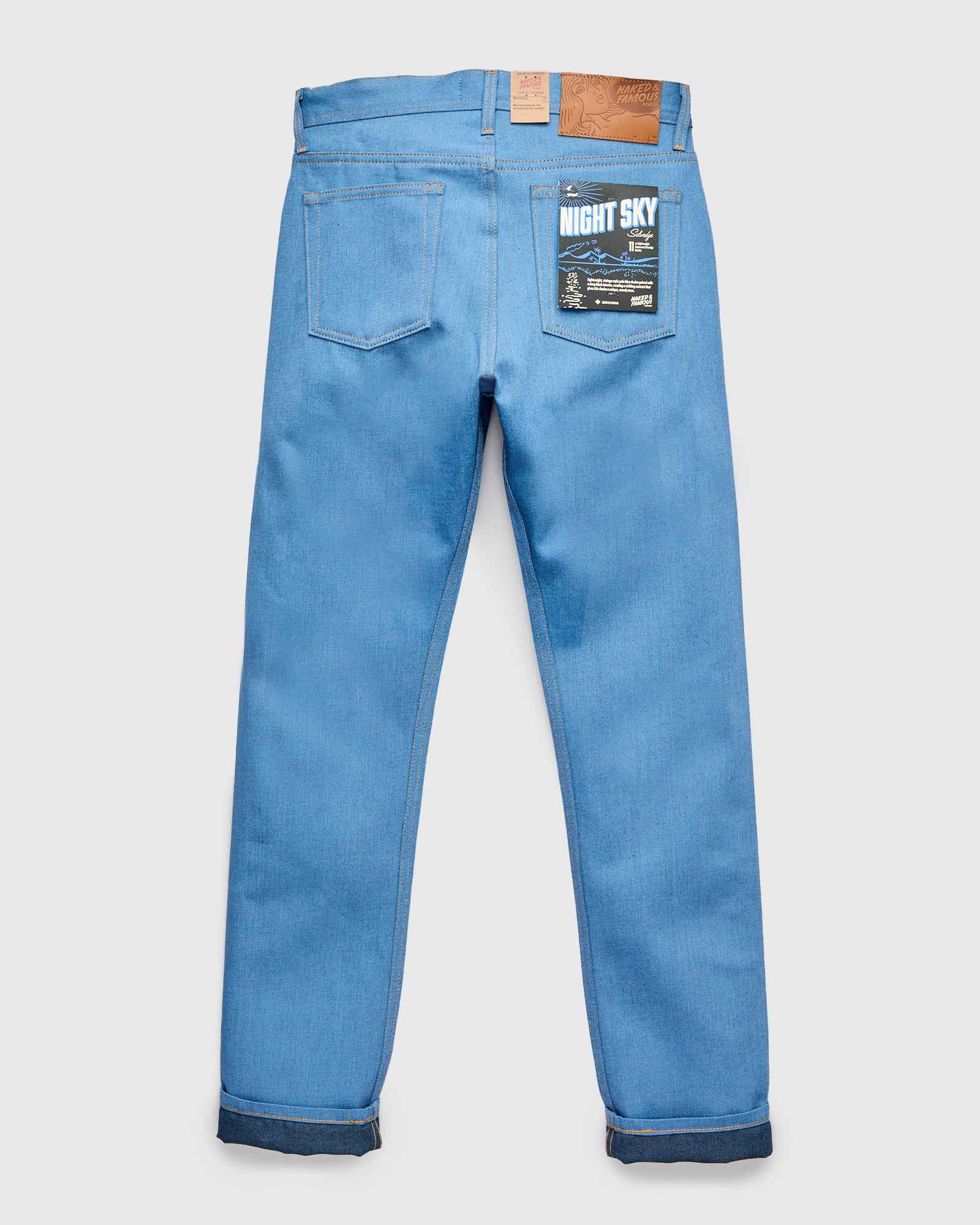 "Night Sky" 11oz Pale Indigo Selvedge Denim - Weird Guy Fit - Image 3