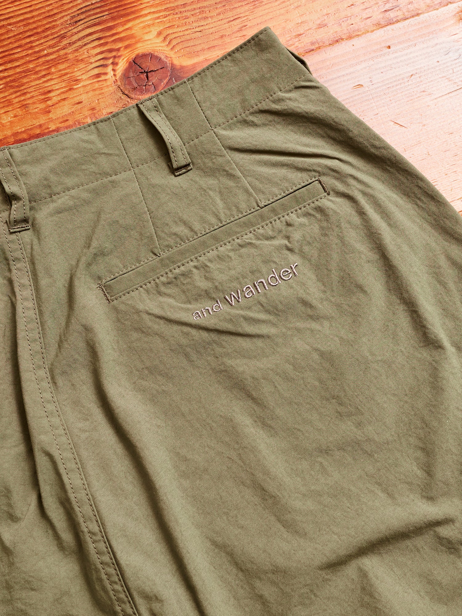 Nylon Chino Pants in Khaki - Image 9