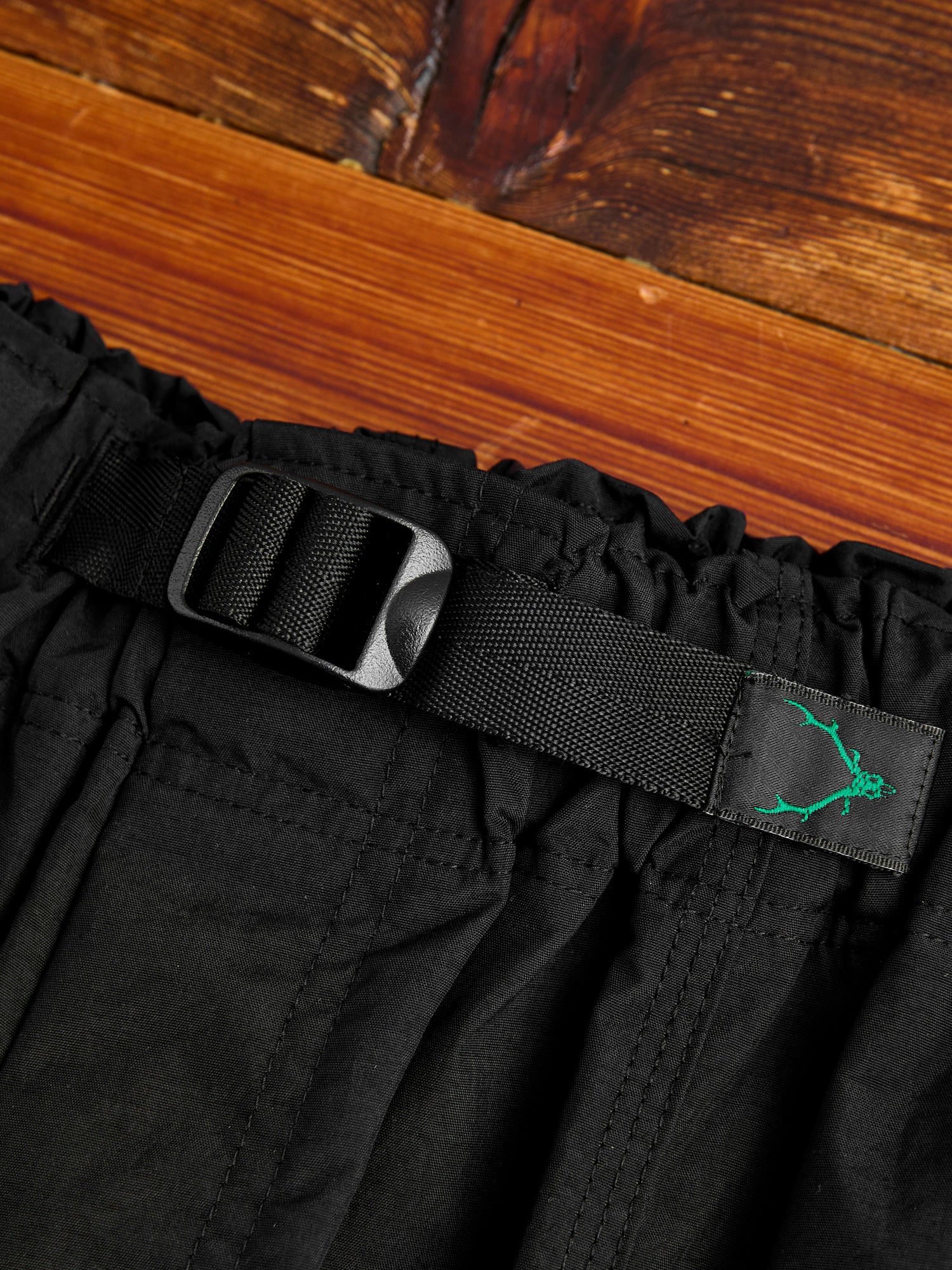 Nylon Taffeta Belted C.S Shorts in Black - Image 4