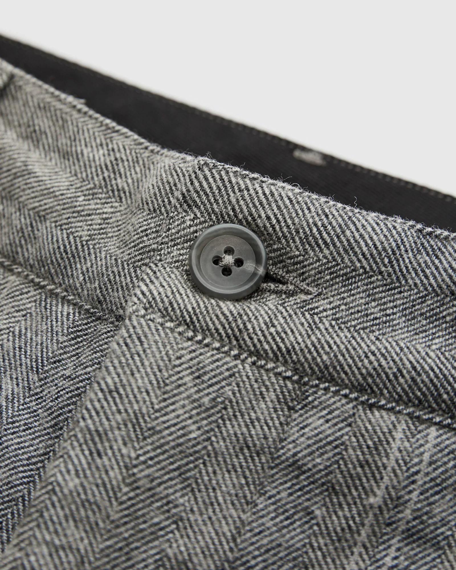 Officer Pants in Light Grey Wool Striped HB - Image 6