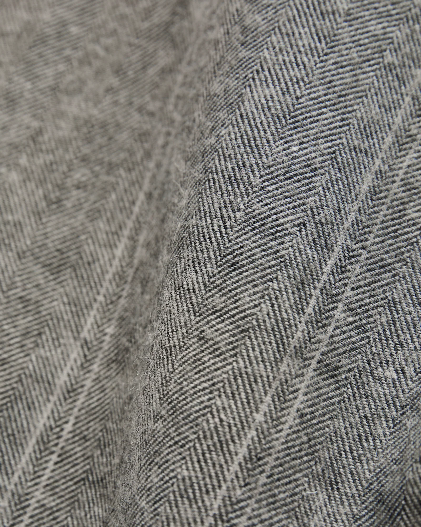 Officer Pants in Light Grey Wool Striped HB - Image 9