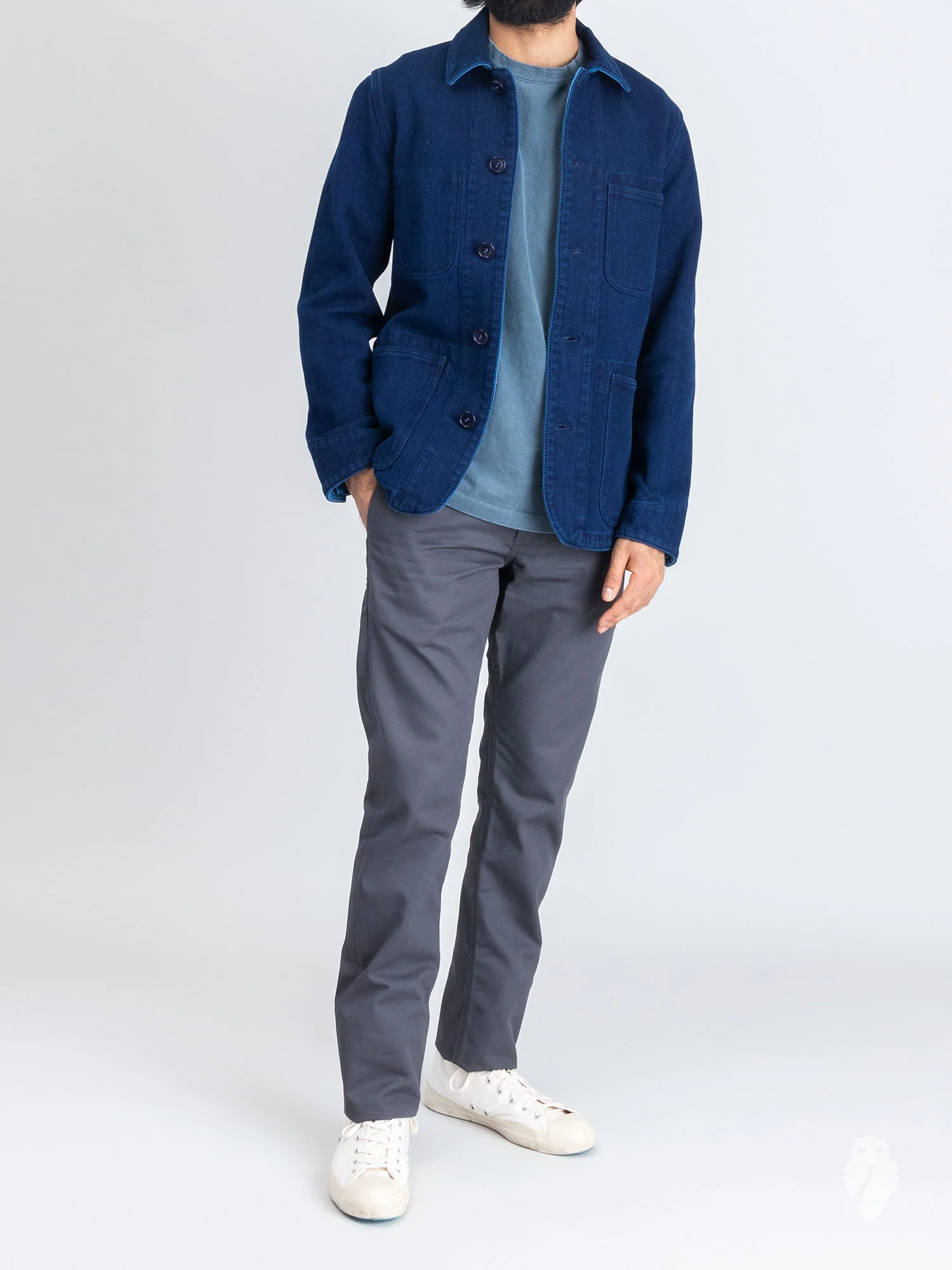 "Officer Trouser" in Grey Twill - Image 11