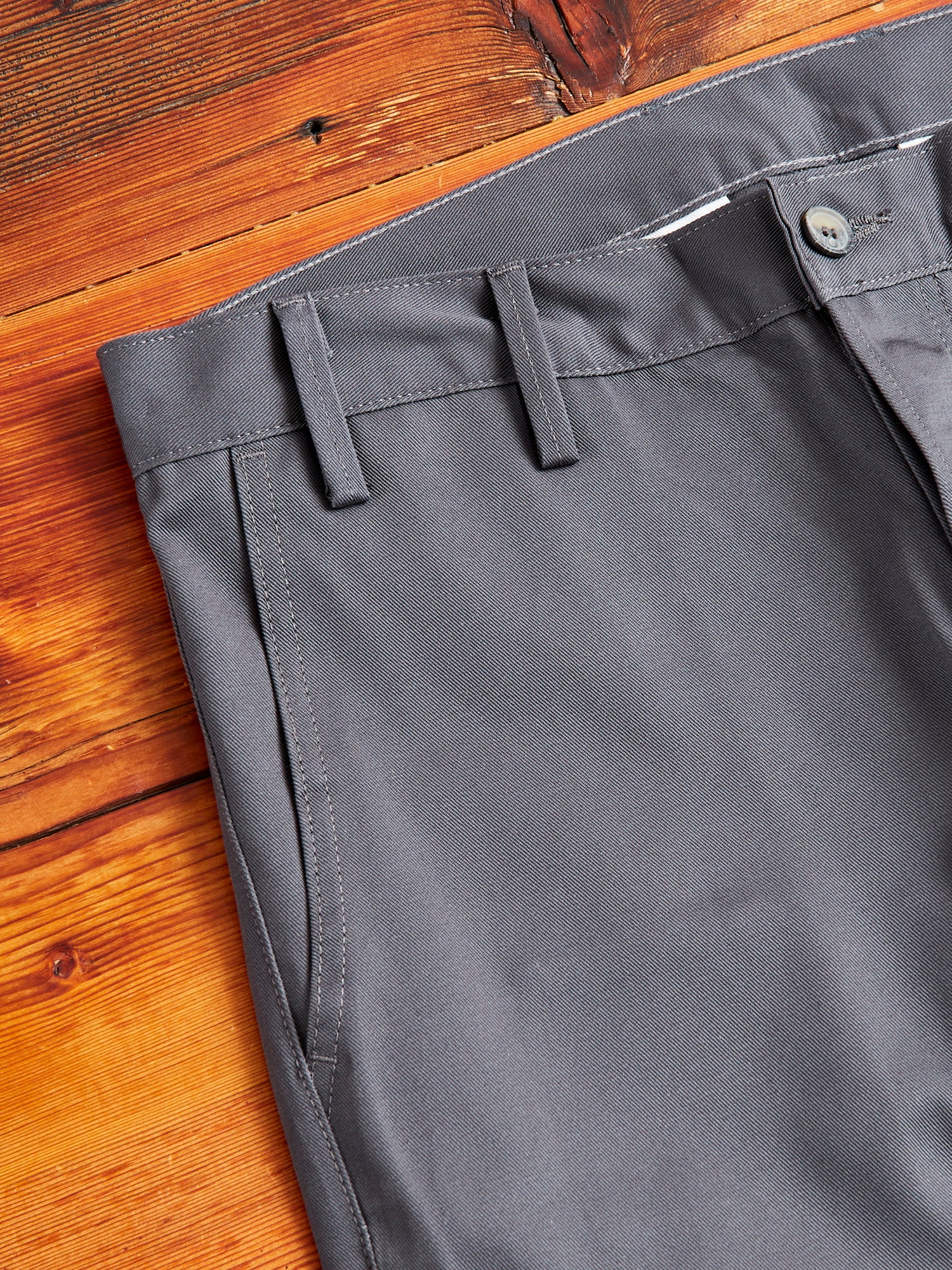 "Officer Trouser" in Grey Twill - Image 4