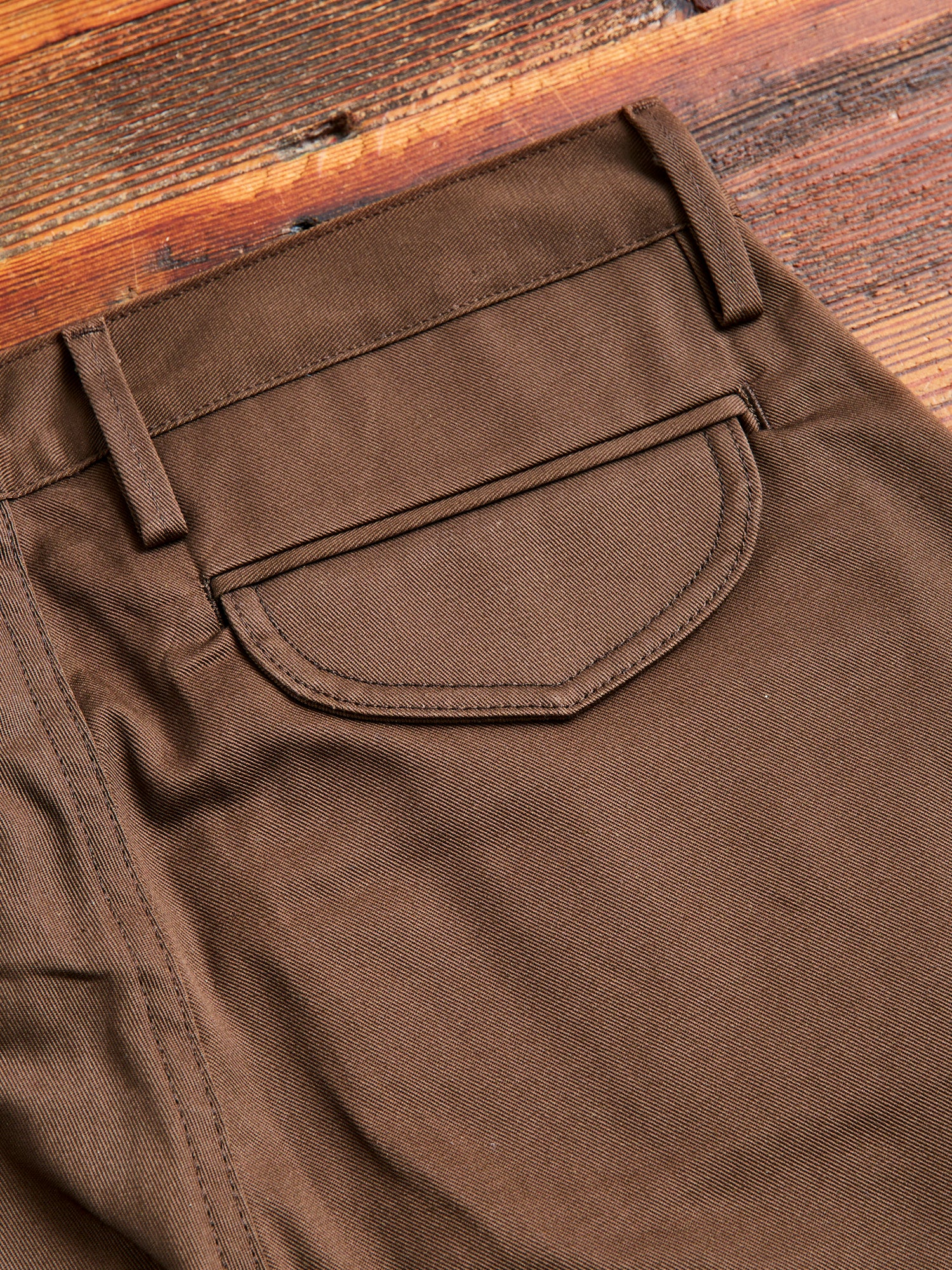 "Officer Trouser" in Nutmeg Twill - Image 9
