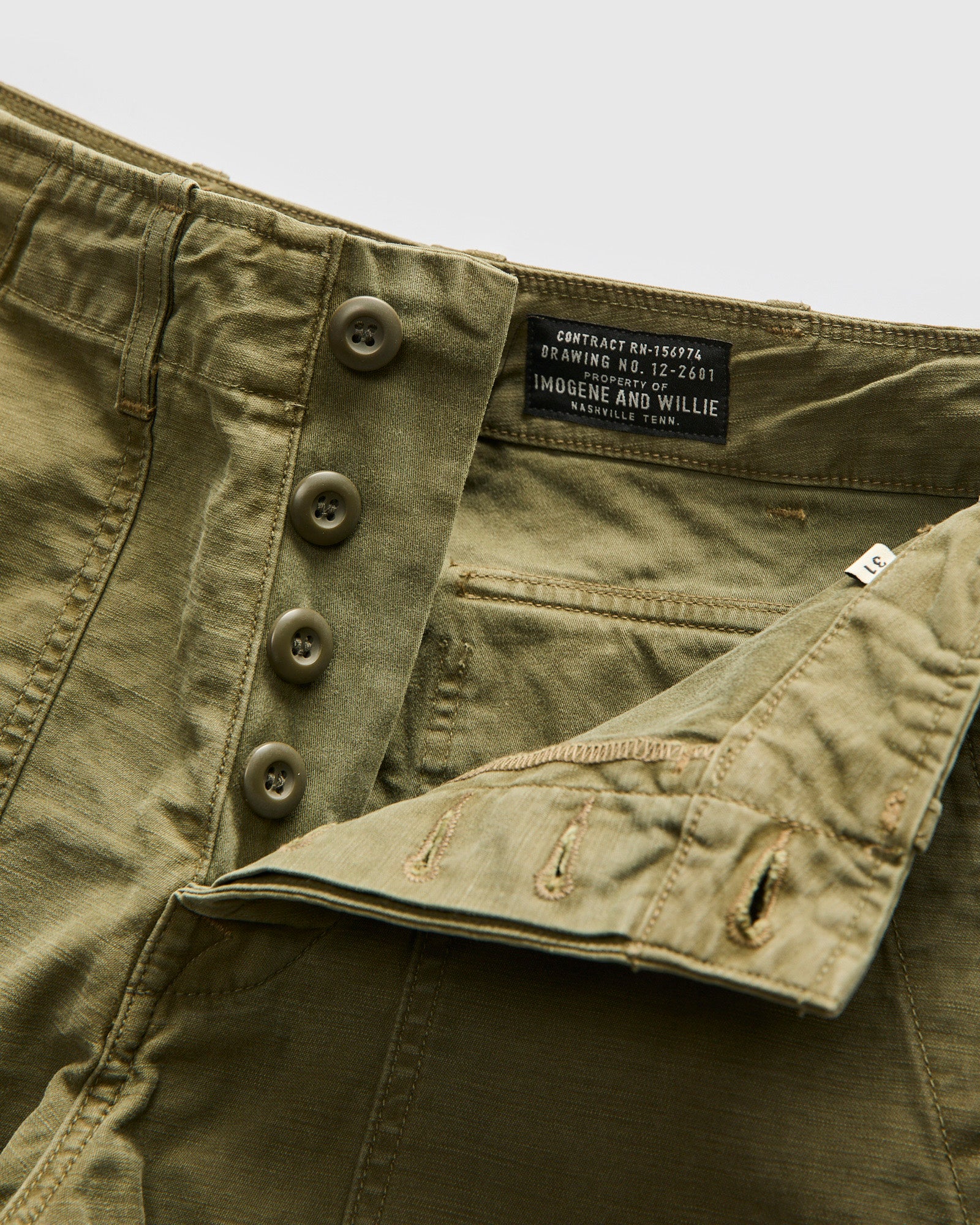 Oliver Military Fatigue Trouser in Olive - Image 6
