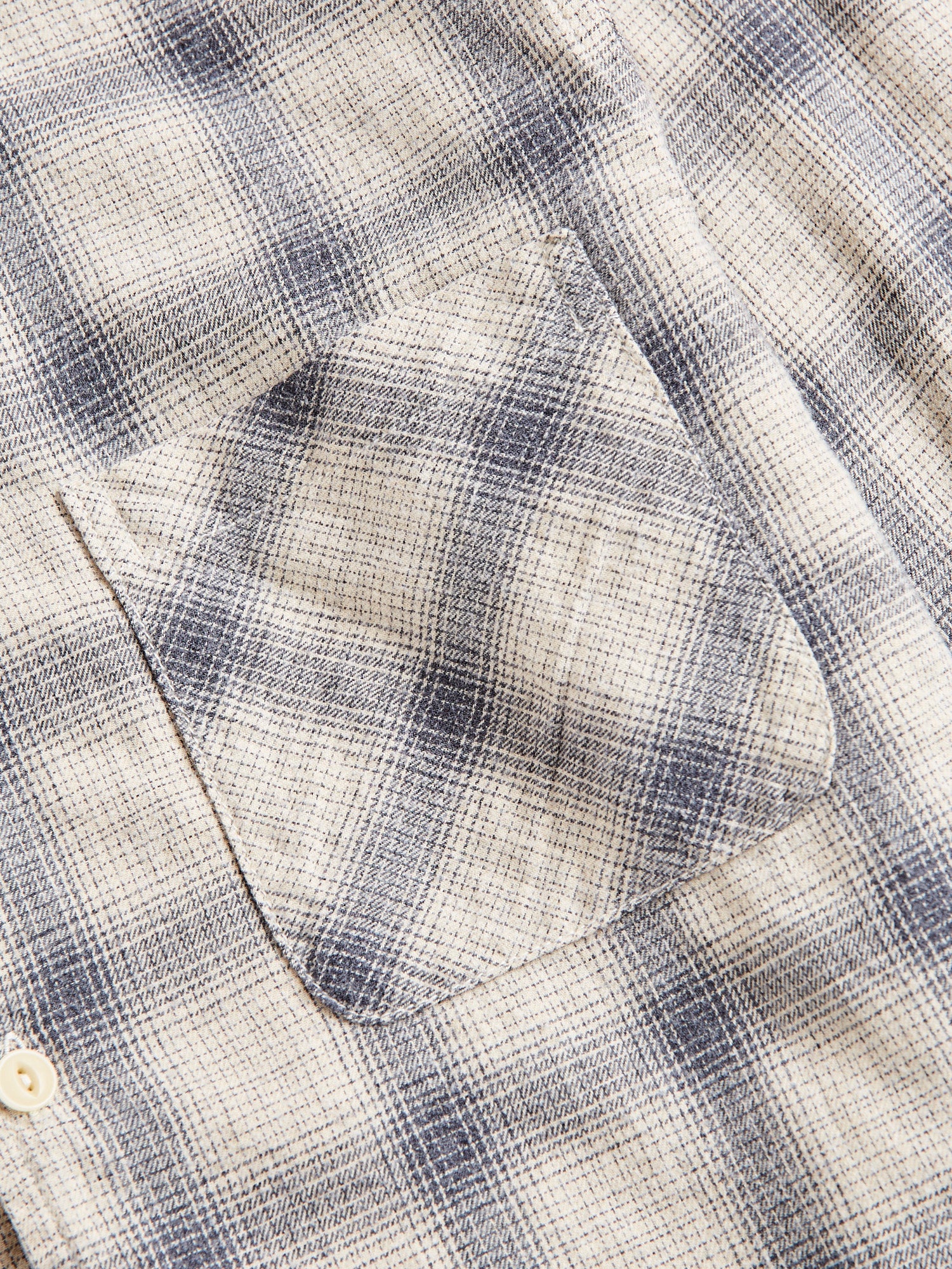 Ombre Nel Checked Flannel Shirt in Off White - Image 4