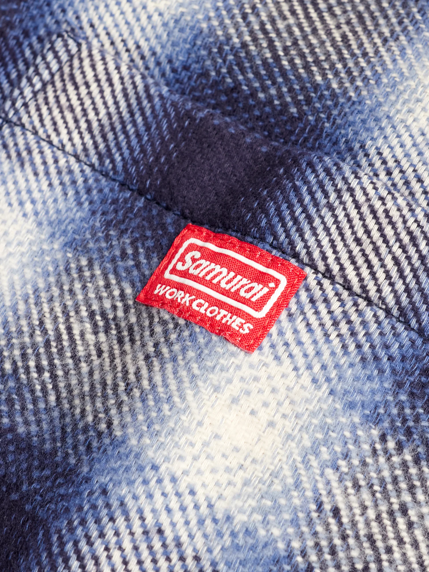 Ombre Open Collar Shirt in Blue - Image 5