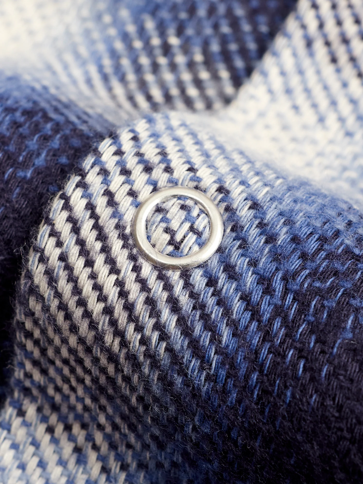 Ombre Open Collar Shirt in Blue - Image 6