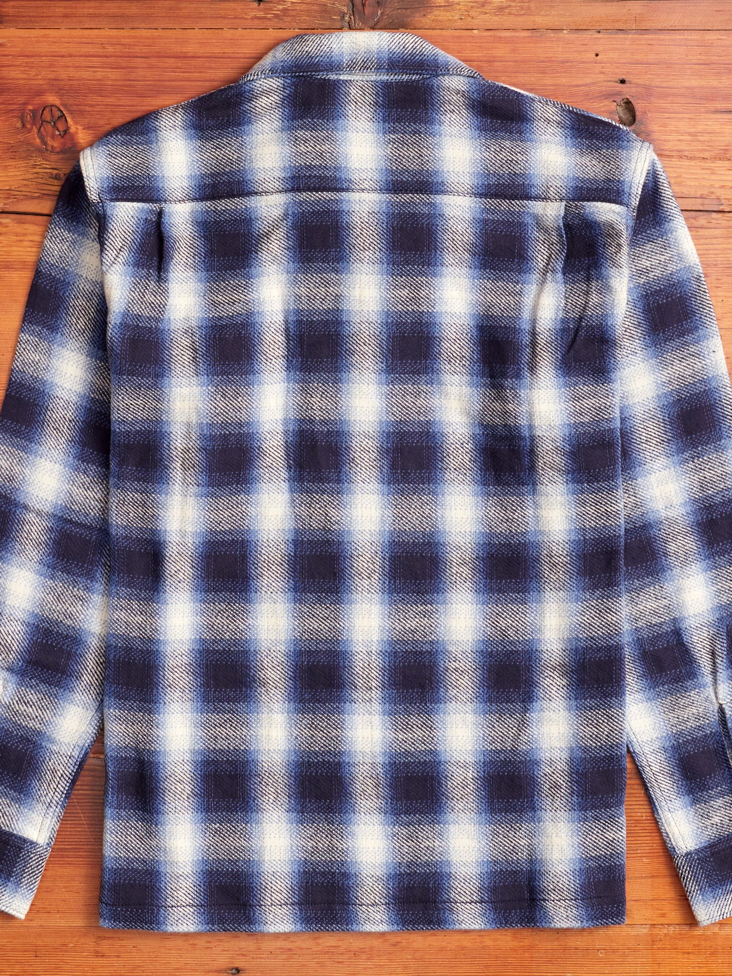 Ombre Open Collar Shirt in Blue - Image 9